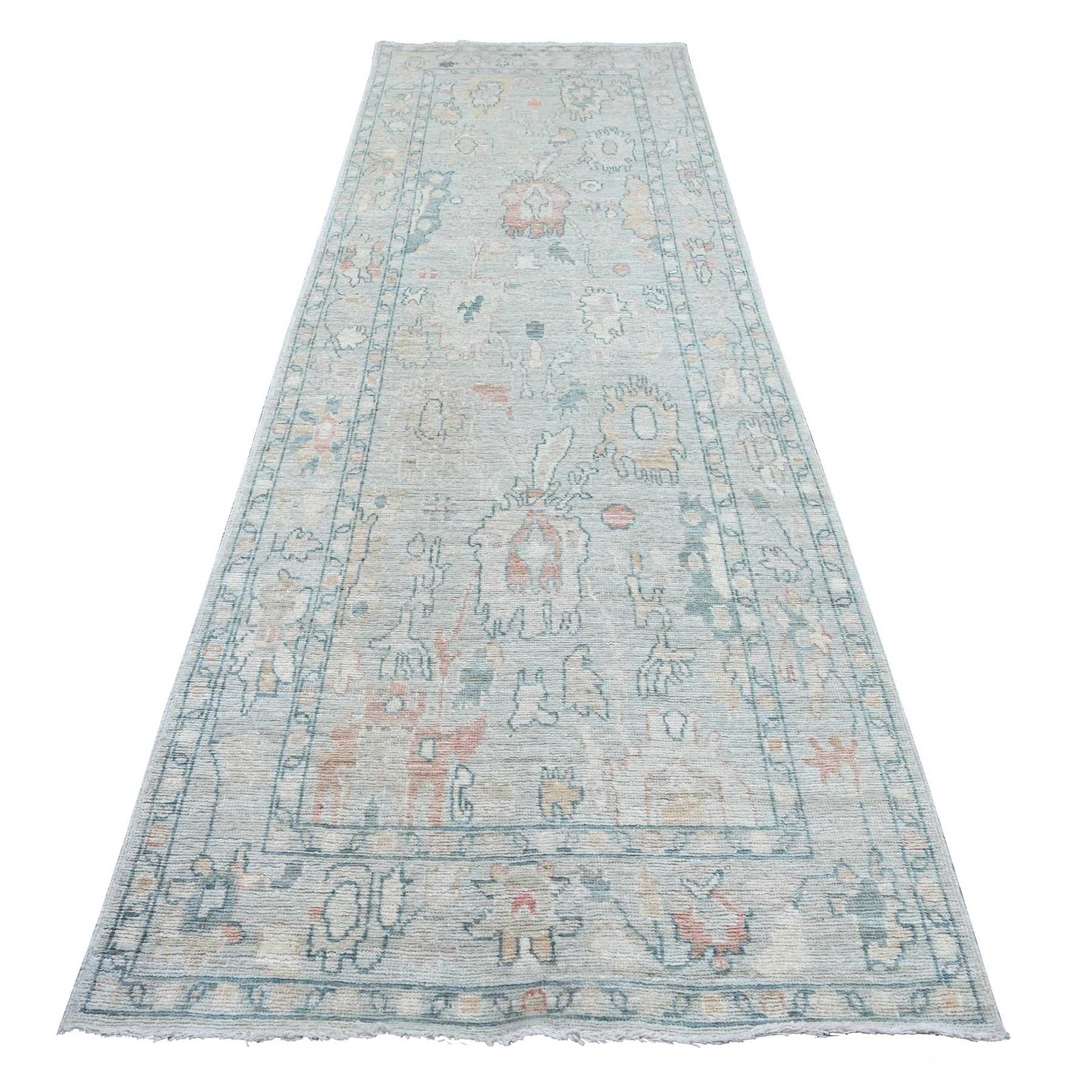 Oushak-And-Peshawar-Hand-Knotted-Rug-111500
