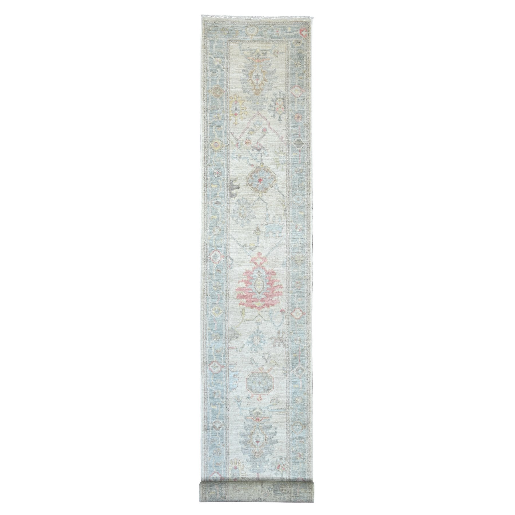 Oushak-And-Peshawar-Hand-Knotted-Rug-111535