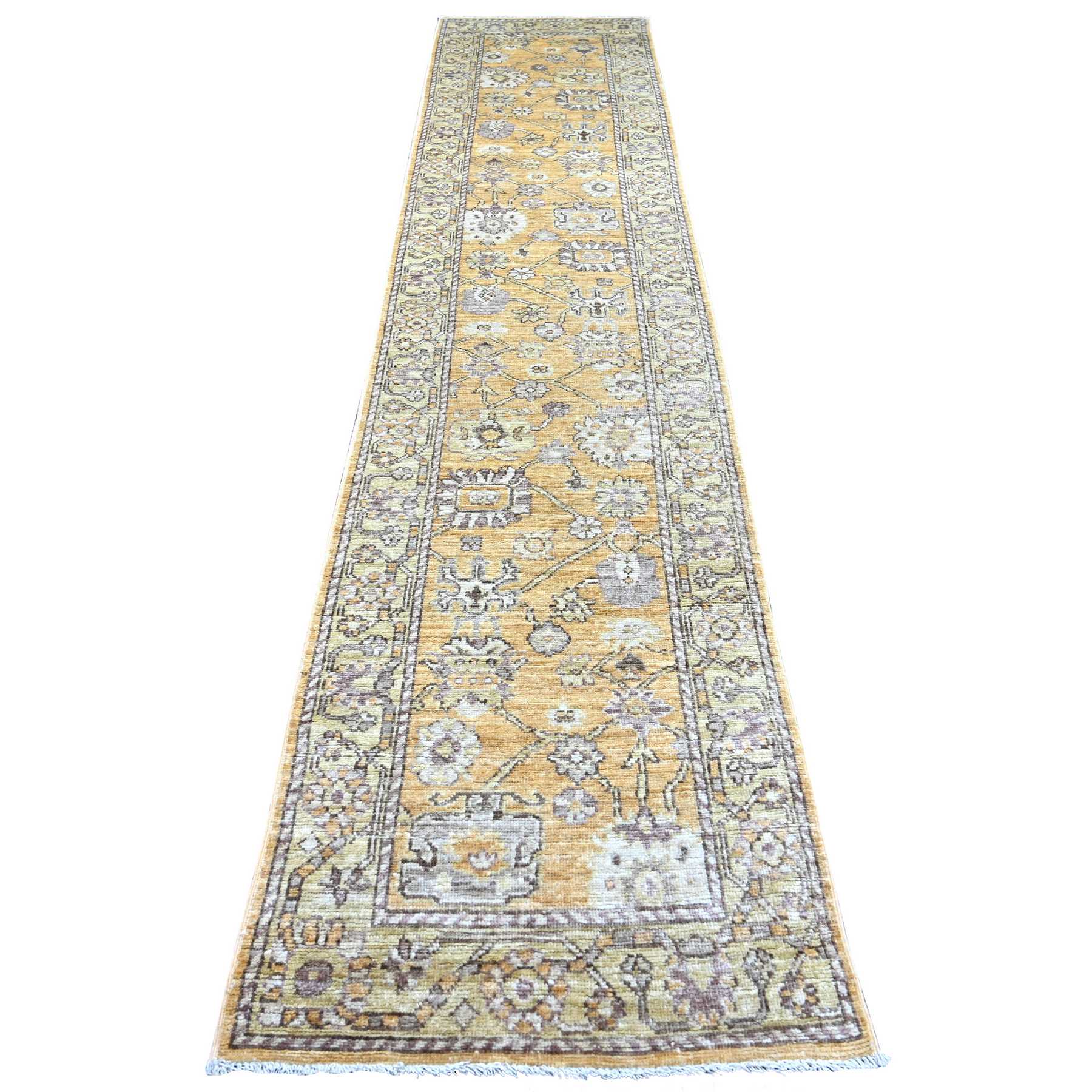 Oushak-And-Peshawar-Hand-Knotted-Rug-111545