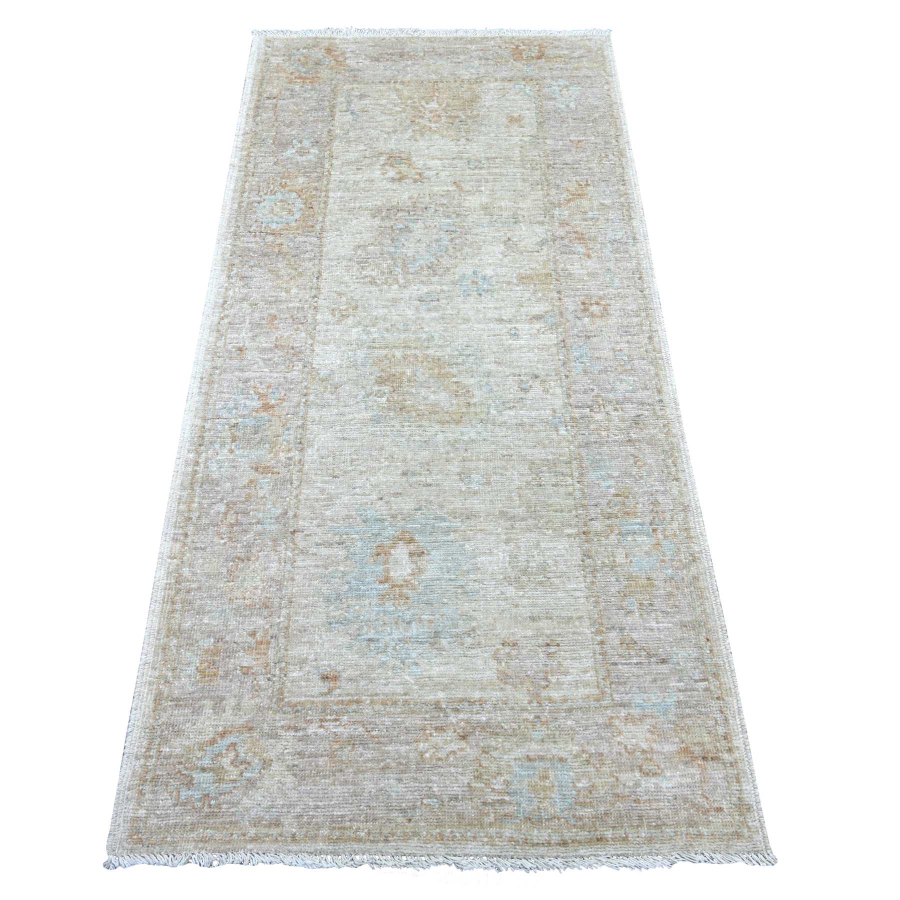 Oushak-And-Peshawar-Hand-Knotted-Rug-111555