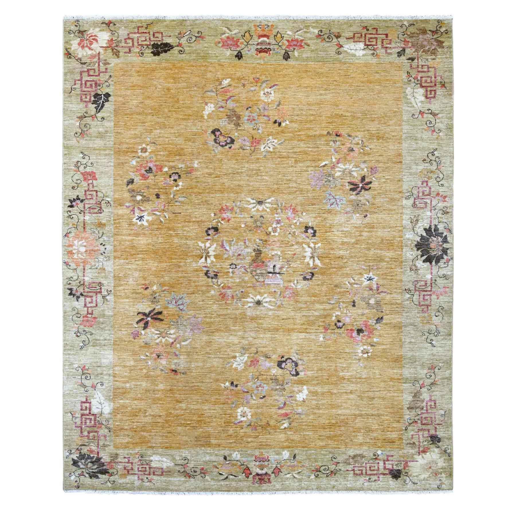 Oushak-And-Peshawar-Hand-Knotted-Rug-111660