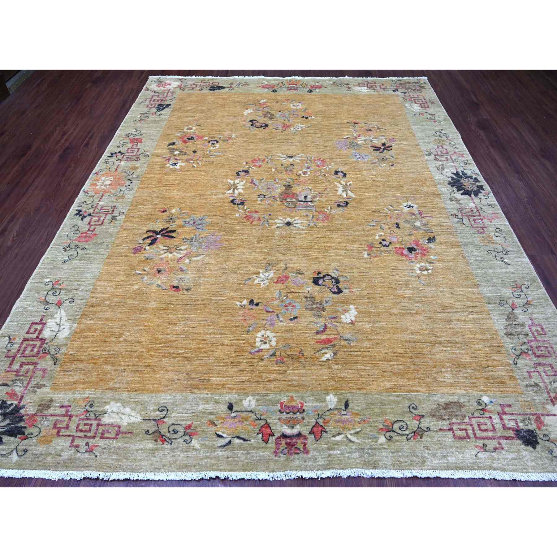 Oushak-And-Peshawar-Hand-Knotted-Rug-111660