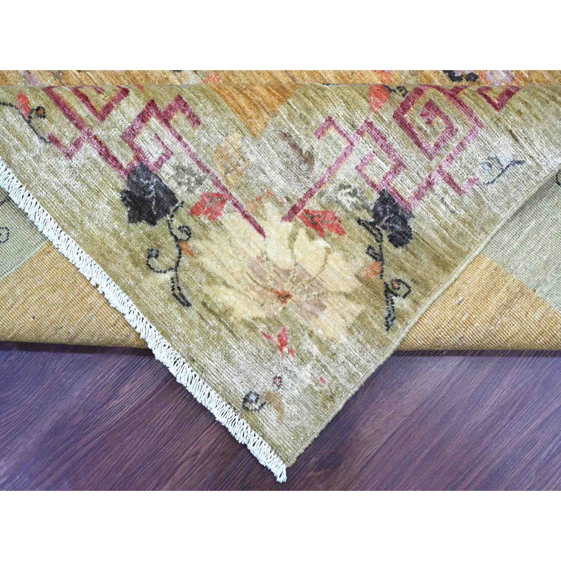 Oushak-And-Peshawar-Hand-Knotted-Rug-111660