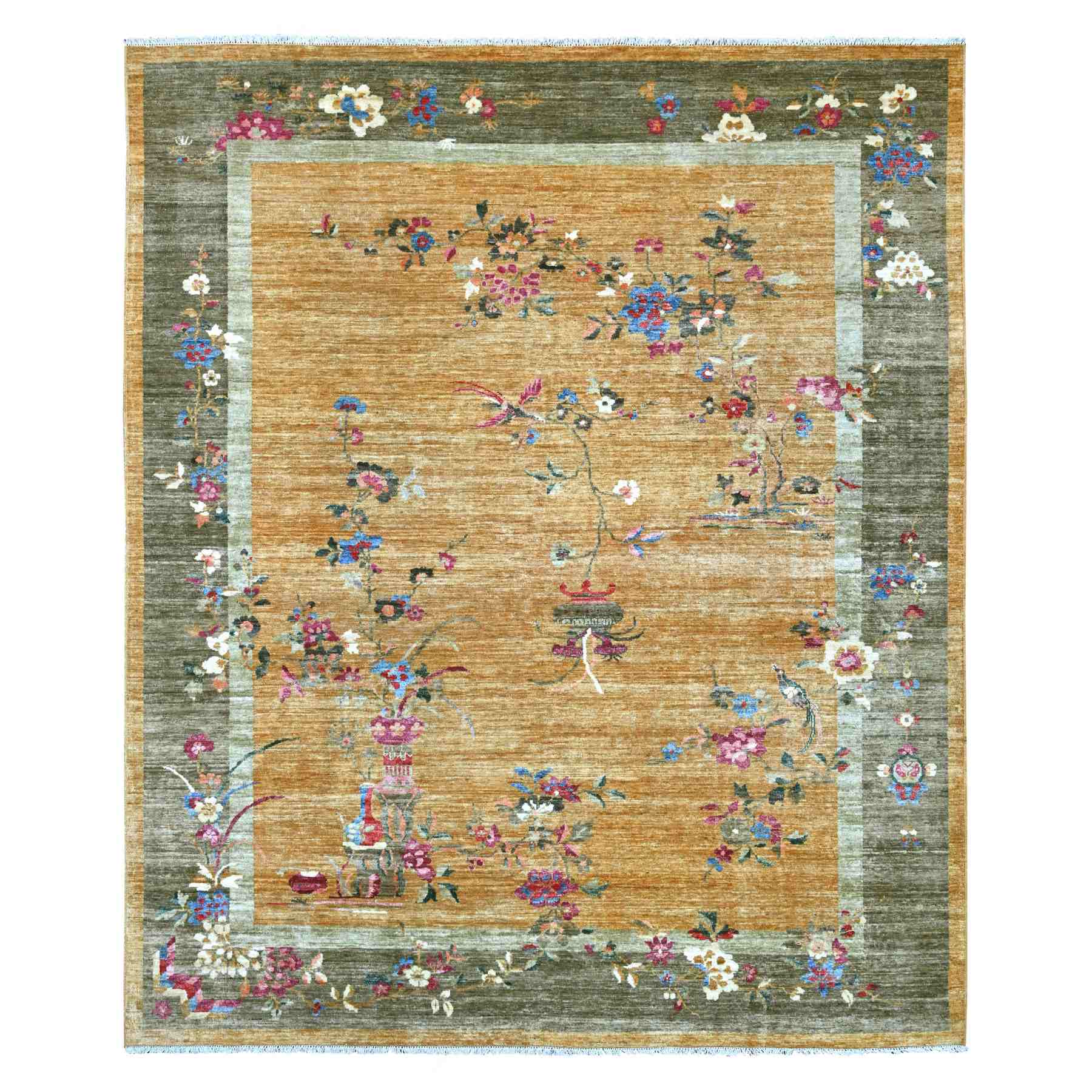 Oushak-And-Peshawar-Hand-Knotted-Rug-111665