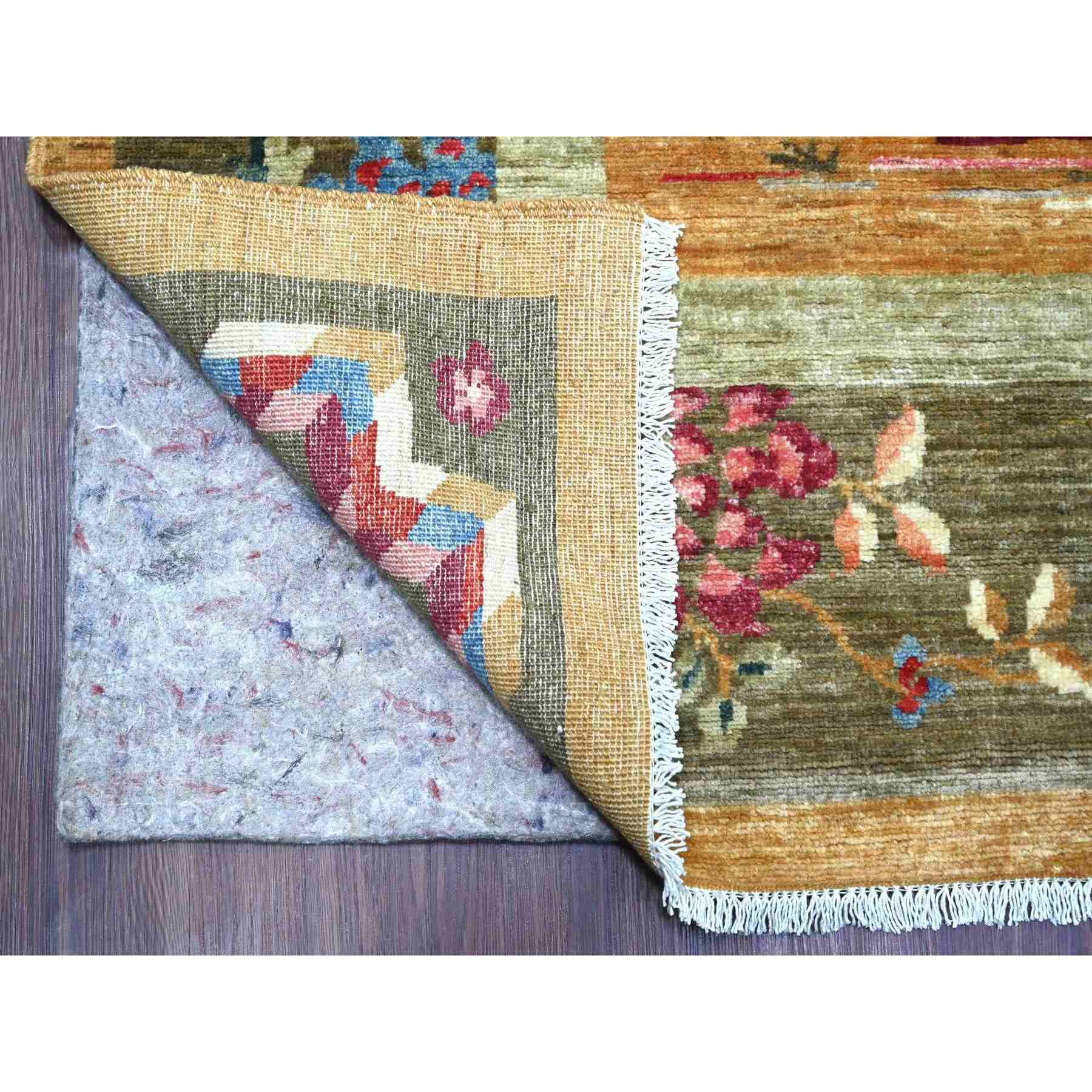 Oushak-And-Peshawar-Hand-Knotted-Rug-111665