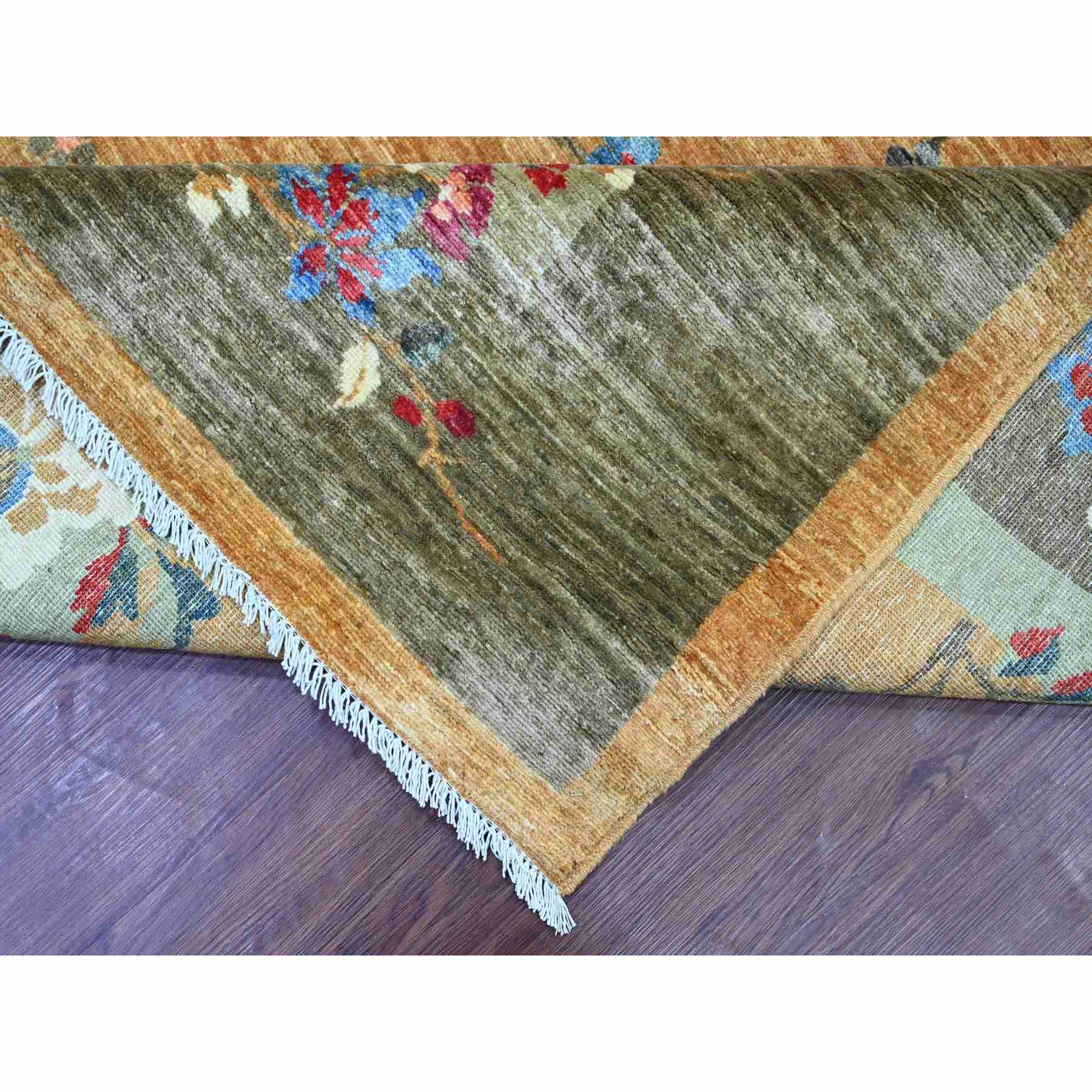Oushak-And-Peshawar-Hand-Knotted-Rug-111665