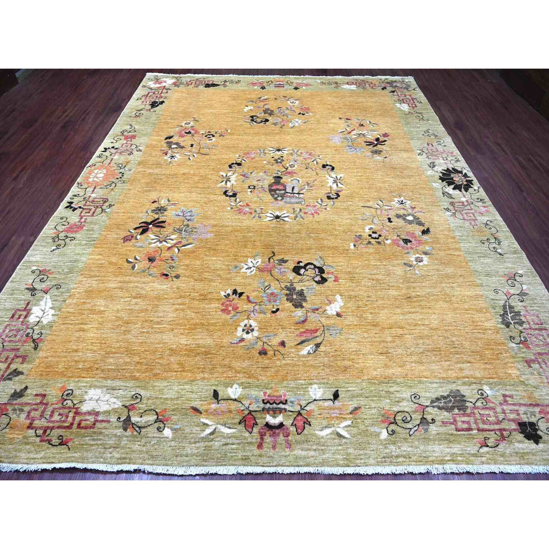 Oushak-And-Peshawar-Hand-Knotted-Rug-111680