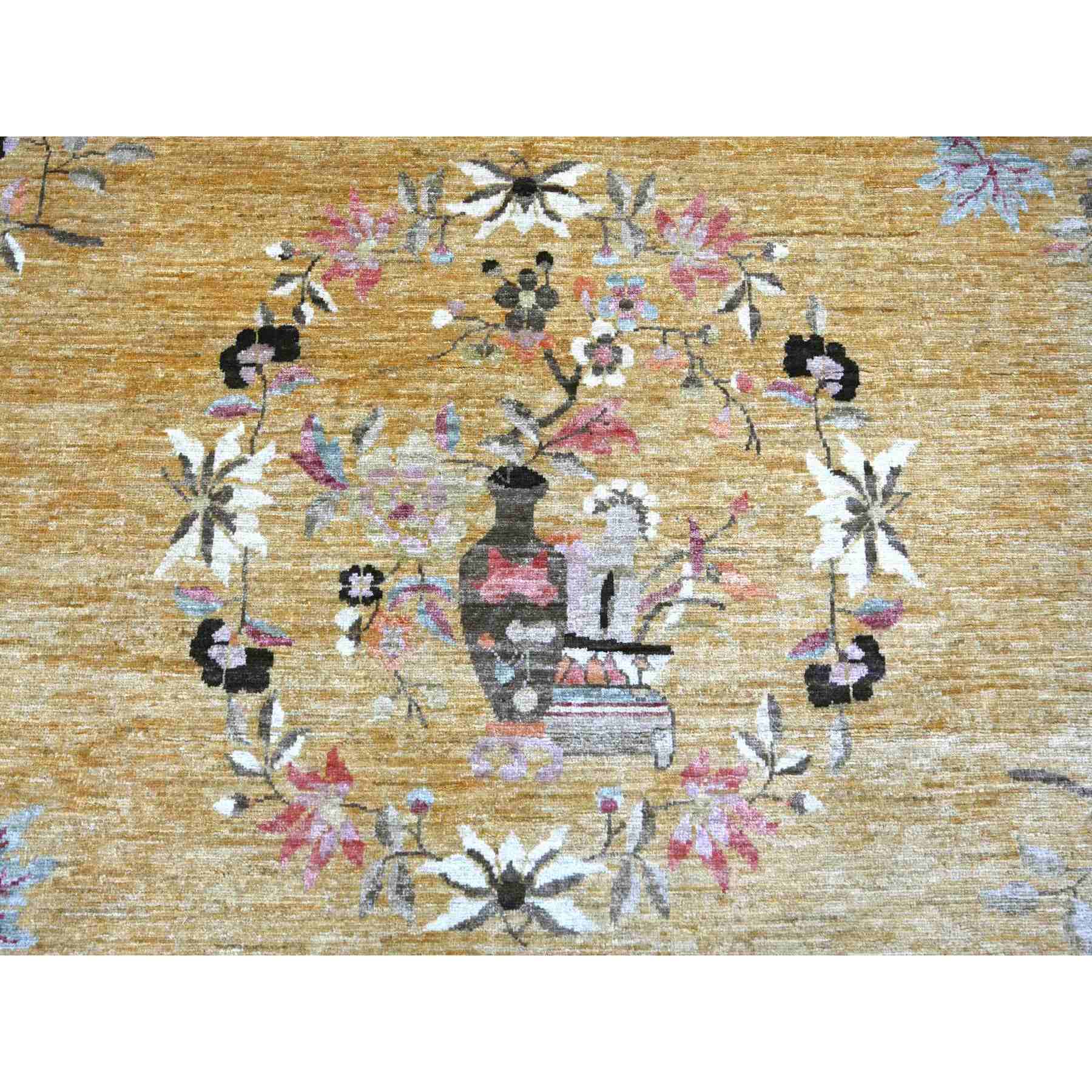 Oushak-And-Peshawar-Hand-Knotted-Rug-111680