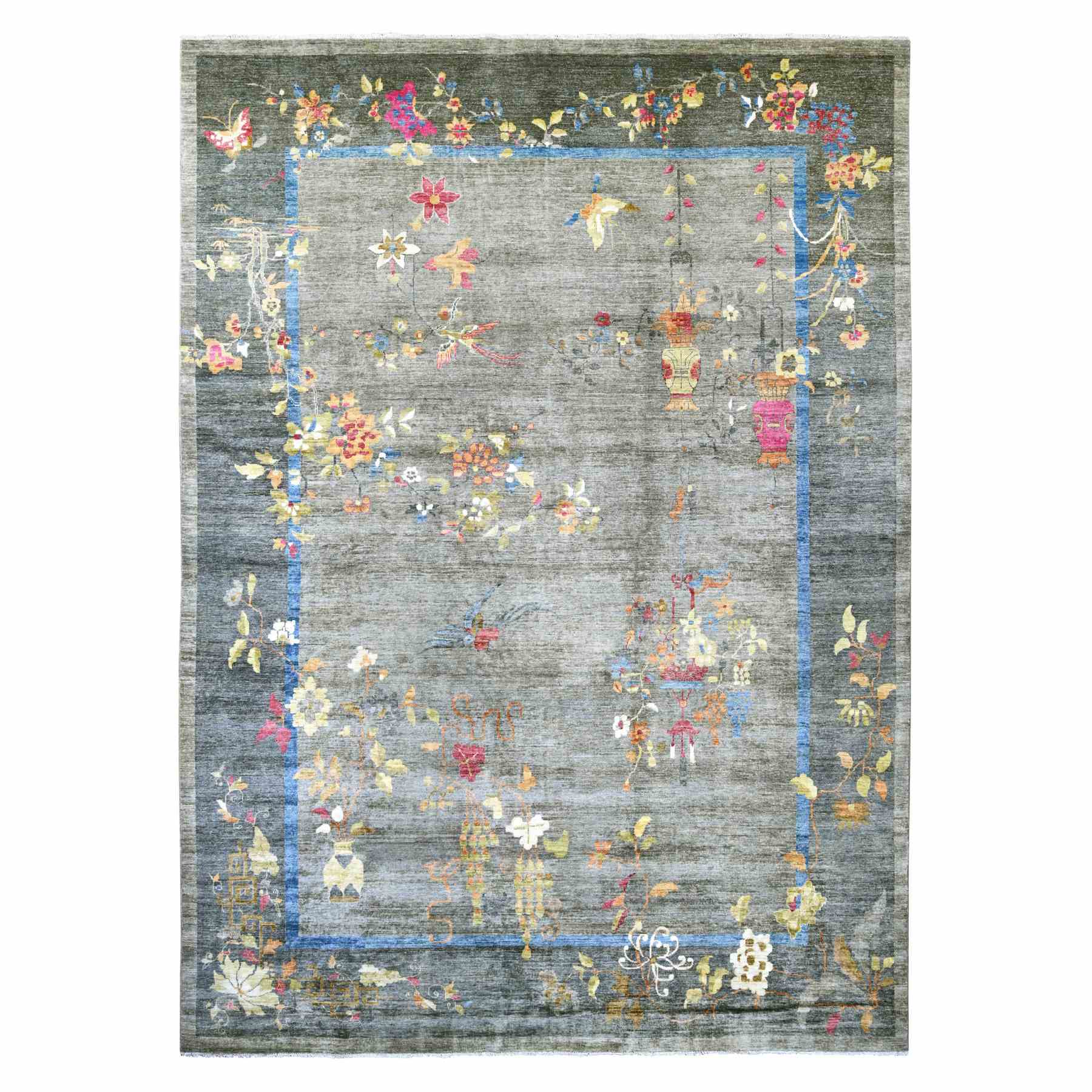 Oushak-And-Peshawar-Hand-Knotted-Rug-111690