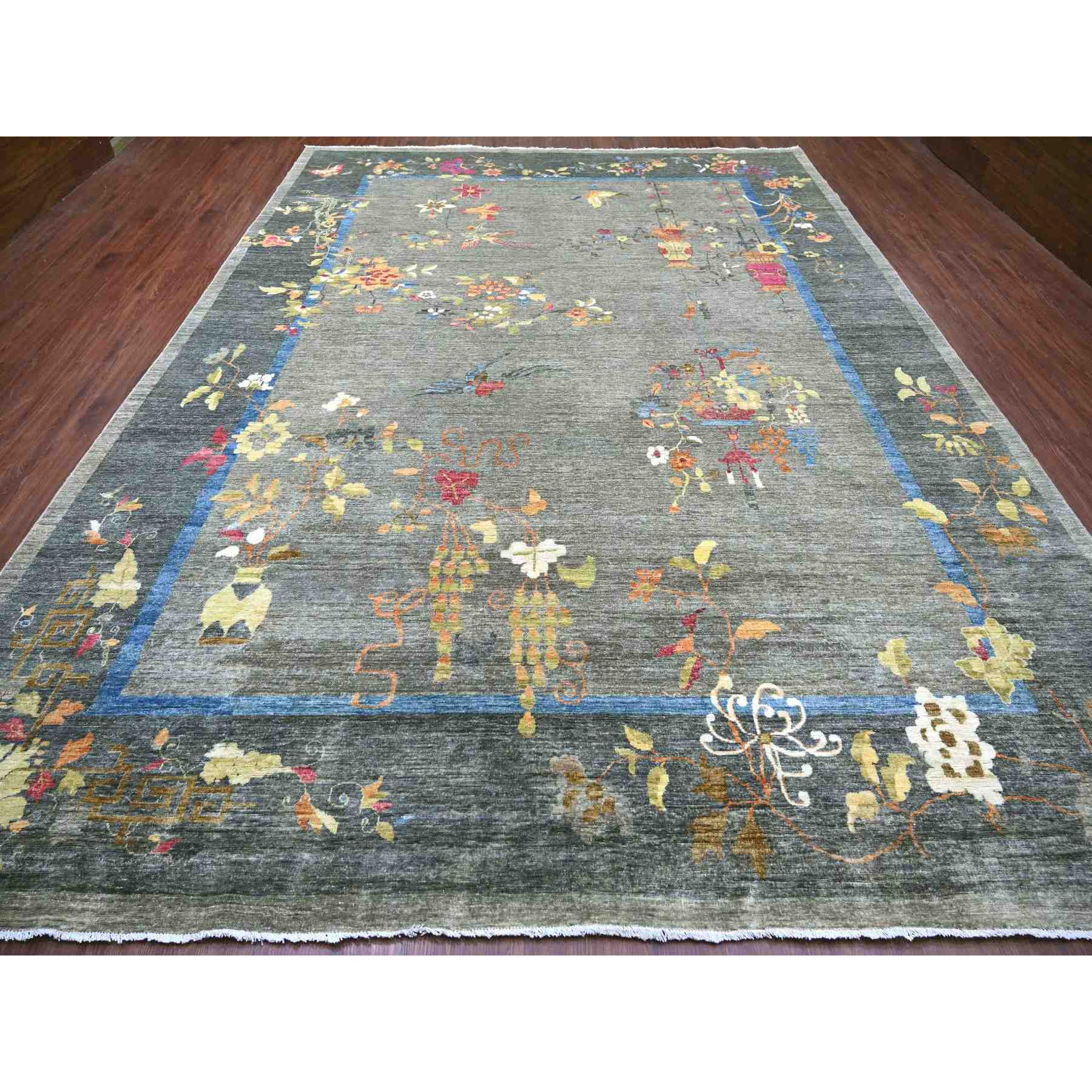 Oushak-And-Peshawar-Hand-Knotted-Rug-111690