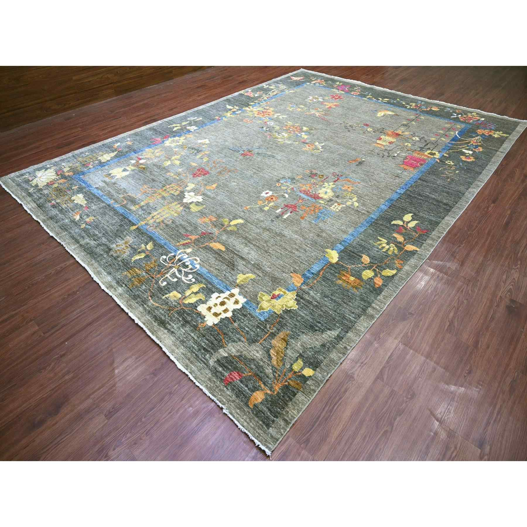 Oushak-And-Peshawar-Hand-Knotted-Rug-111690