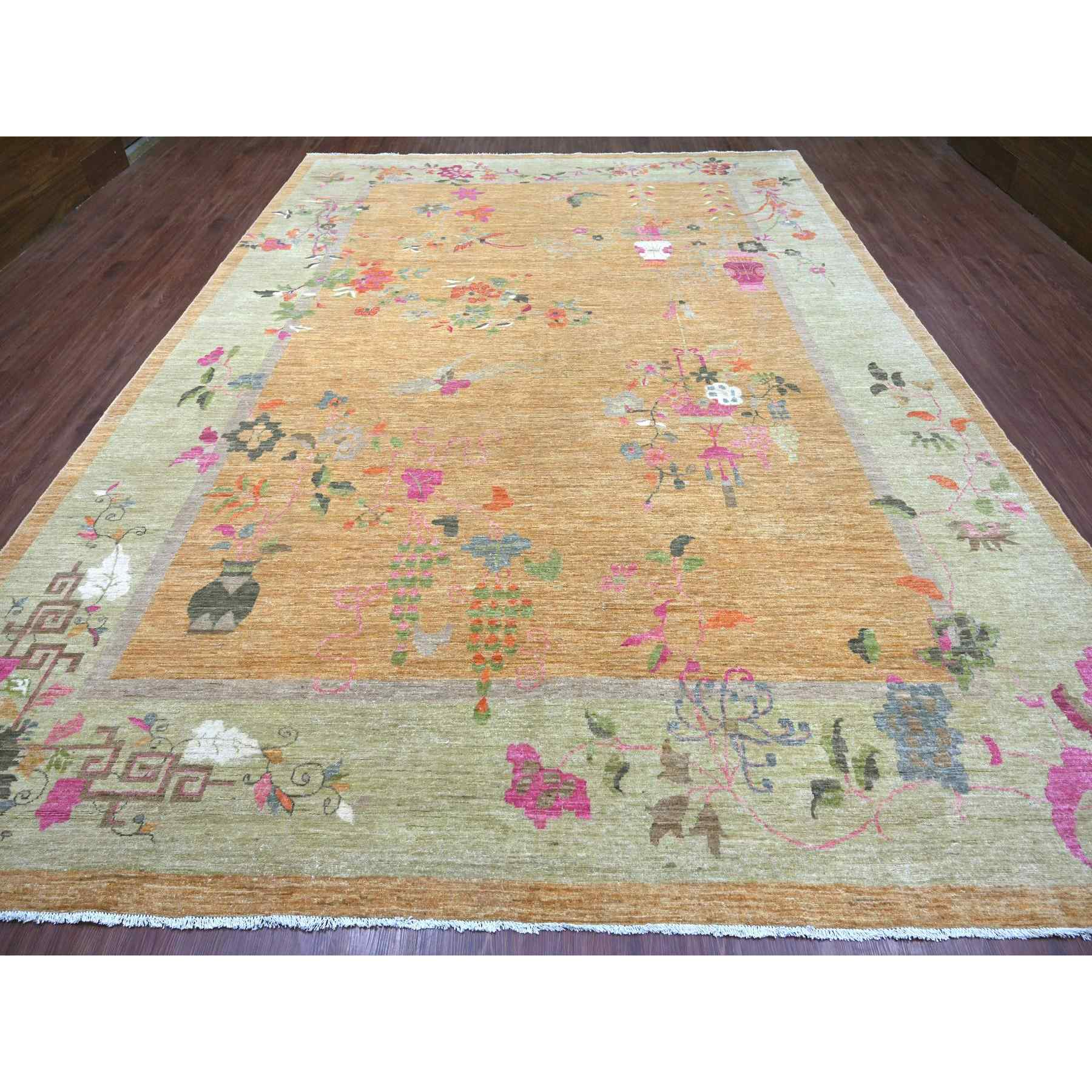 Oushak-And-Peshawar-Hand-Knotted-Rug-111695