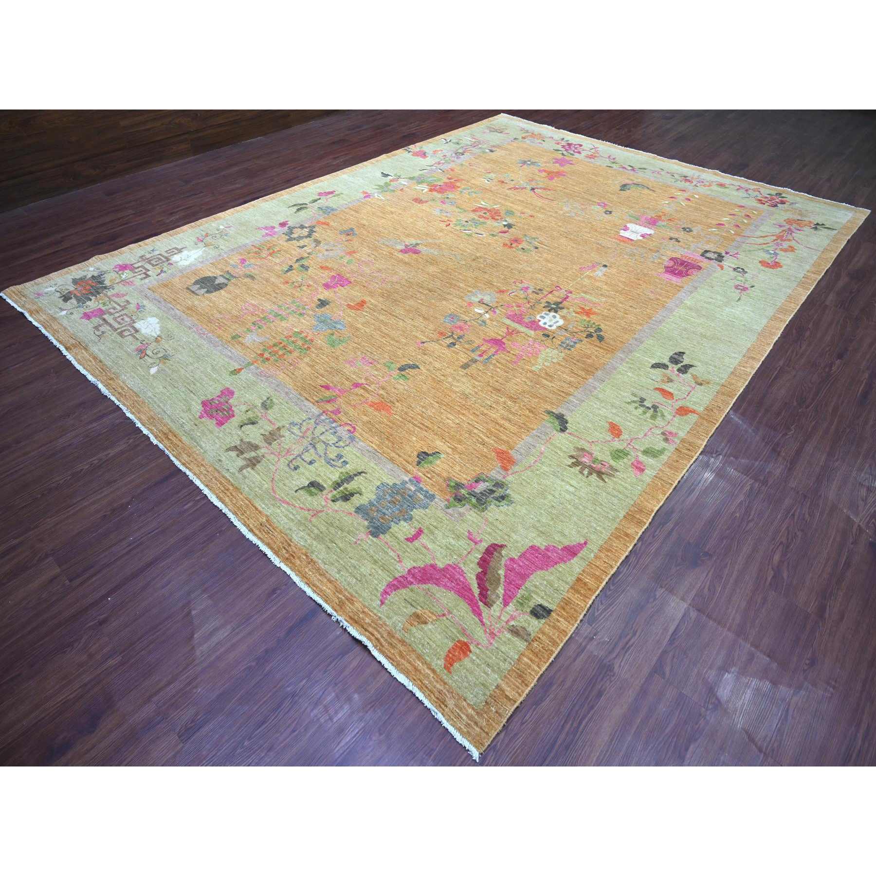 Oushak-And-Peshawar-Hand-Knotted-Rug-111695