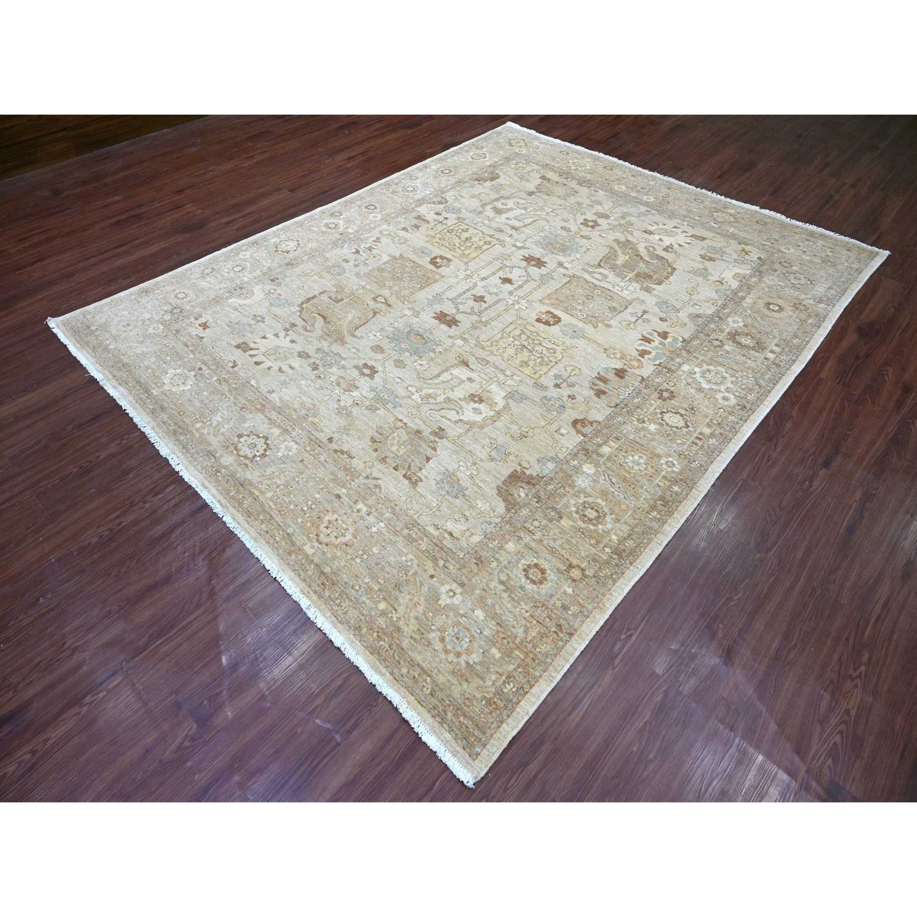 Oushak-And-Peshawar-Hand-Knotted-Rug-111735