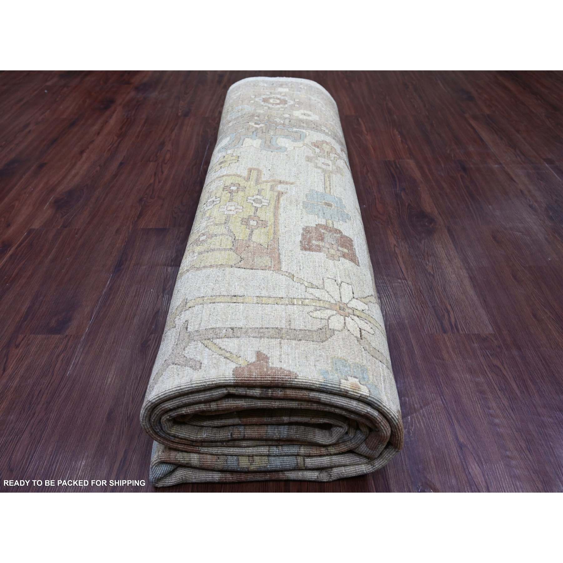 Oushak-And-Peshawar-Hand-Knotted-Rug-111745