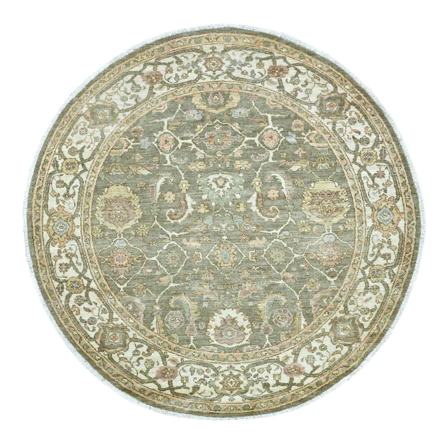 Oushak-And-Peshawar-Hand-Knotted-Rug-111750
