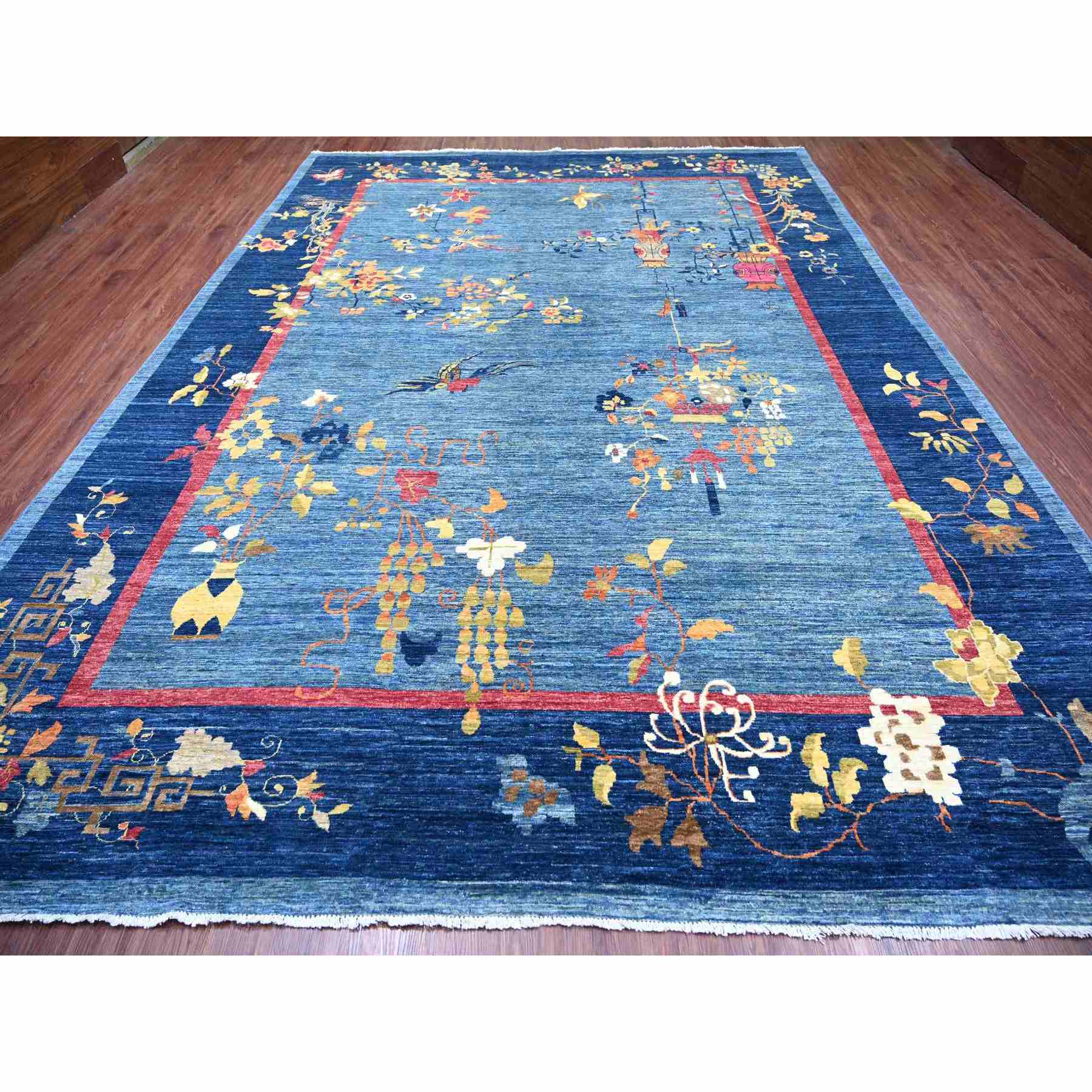 Oushak-And-Peshawar-Hand-Knotted-Rug-111765