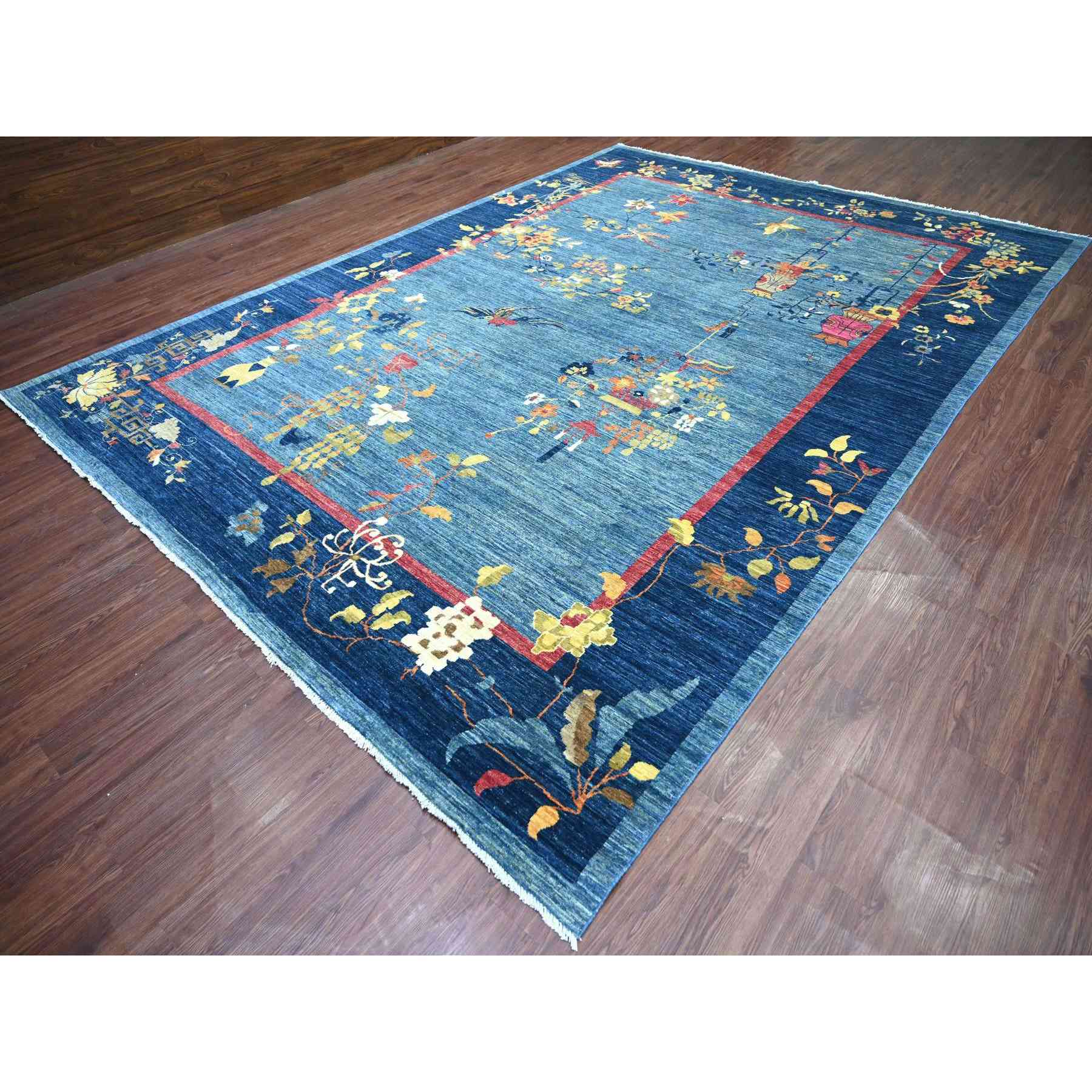 Oushak-And-Peshawar-Hand-Knotted-Rug-111765