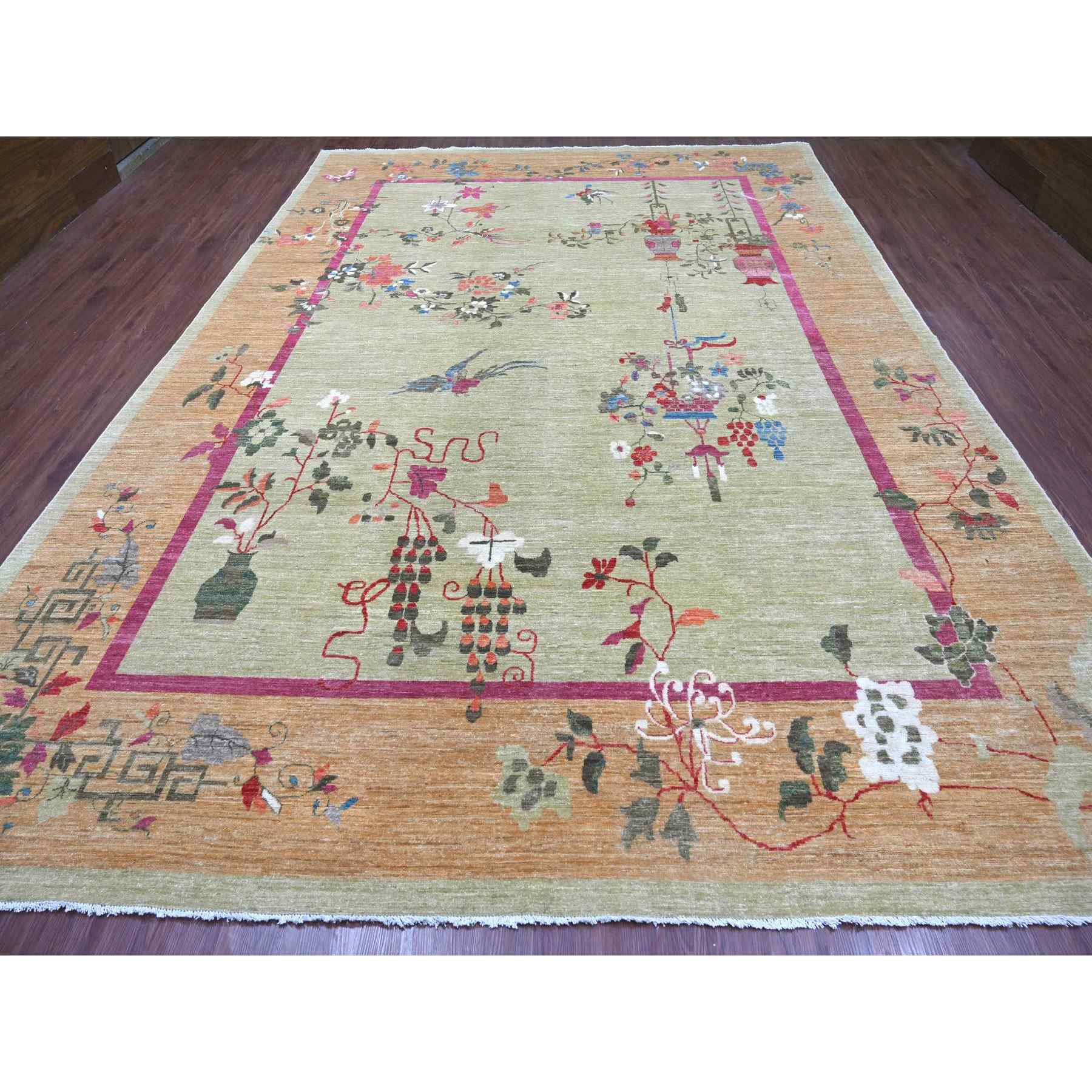 Oushak-And-Peshawar-Hand-Knotted-Rug-111770