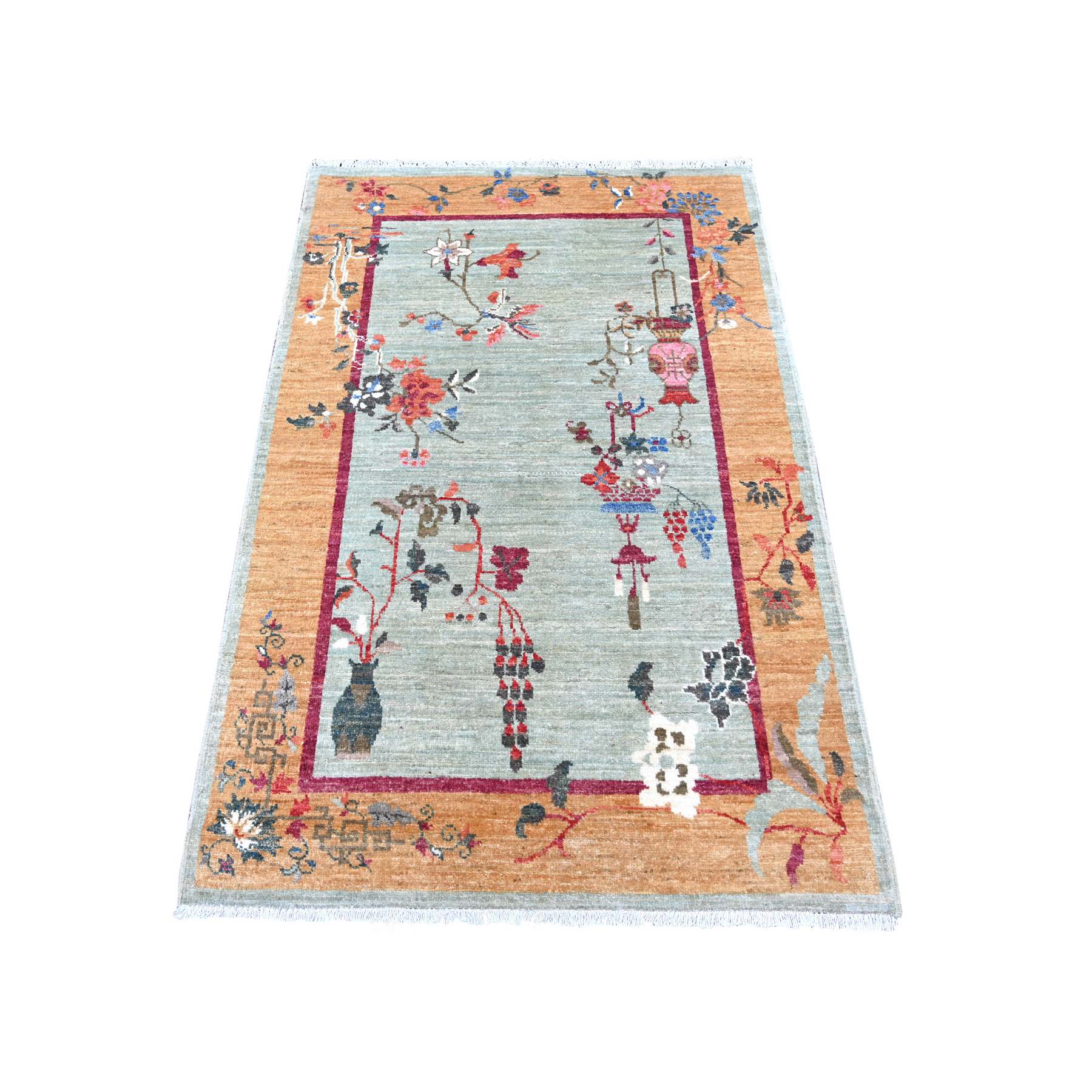 Oushak-And-Peshawar-Hand-Knotted-Rug-111785