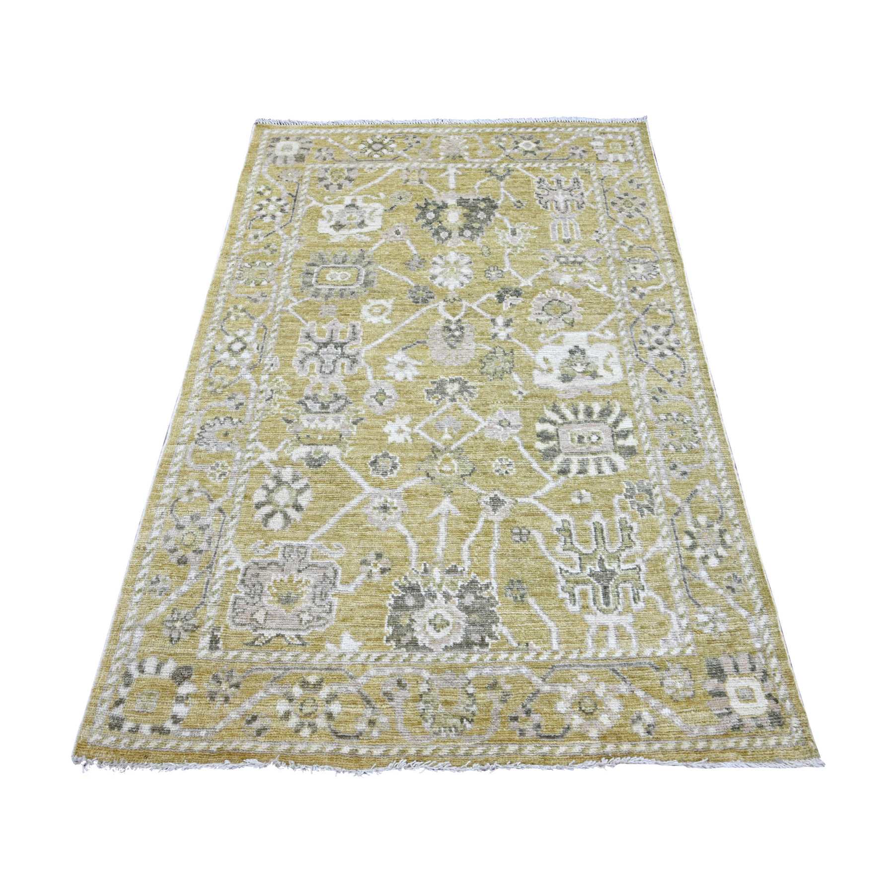 Oushak-And-Peshawar-Hand-Knotted-Rug-112000