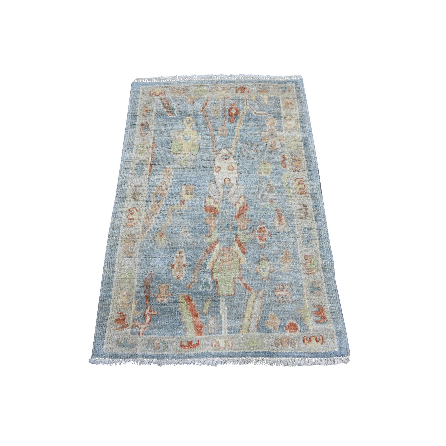 Oushak-And-Peshawar-Hand-Knotted-Rug-112030