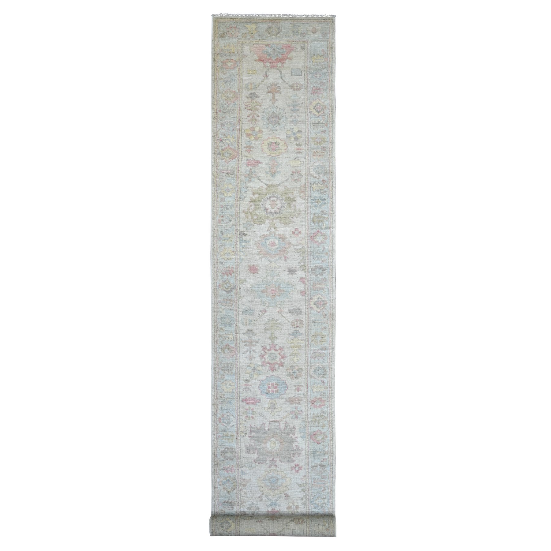 Oushak-And-Peshawar-Hand-Knotted-Rug-112055
