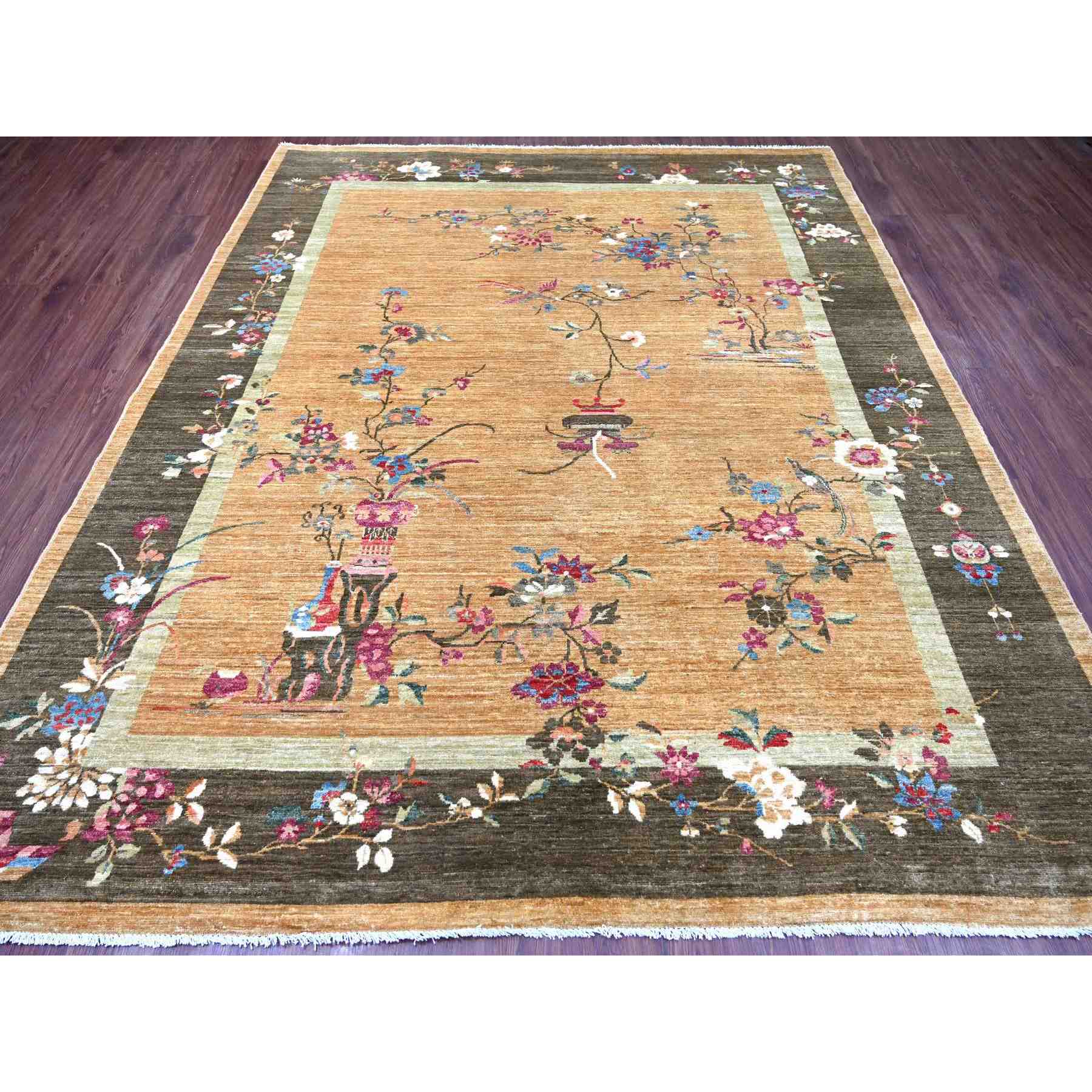 Oushak-And-Peshawar-Hand-Knotted-Rug-112115