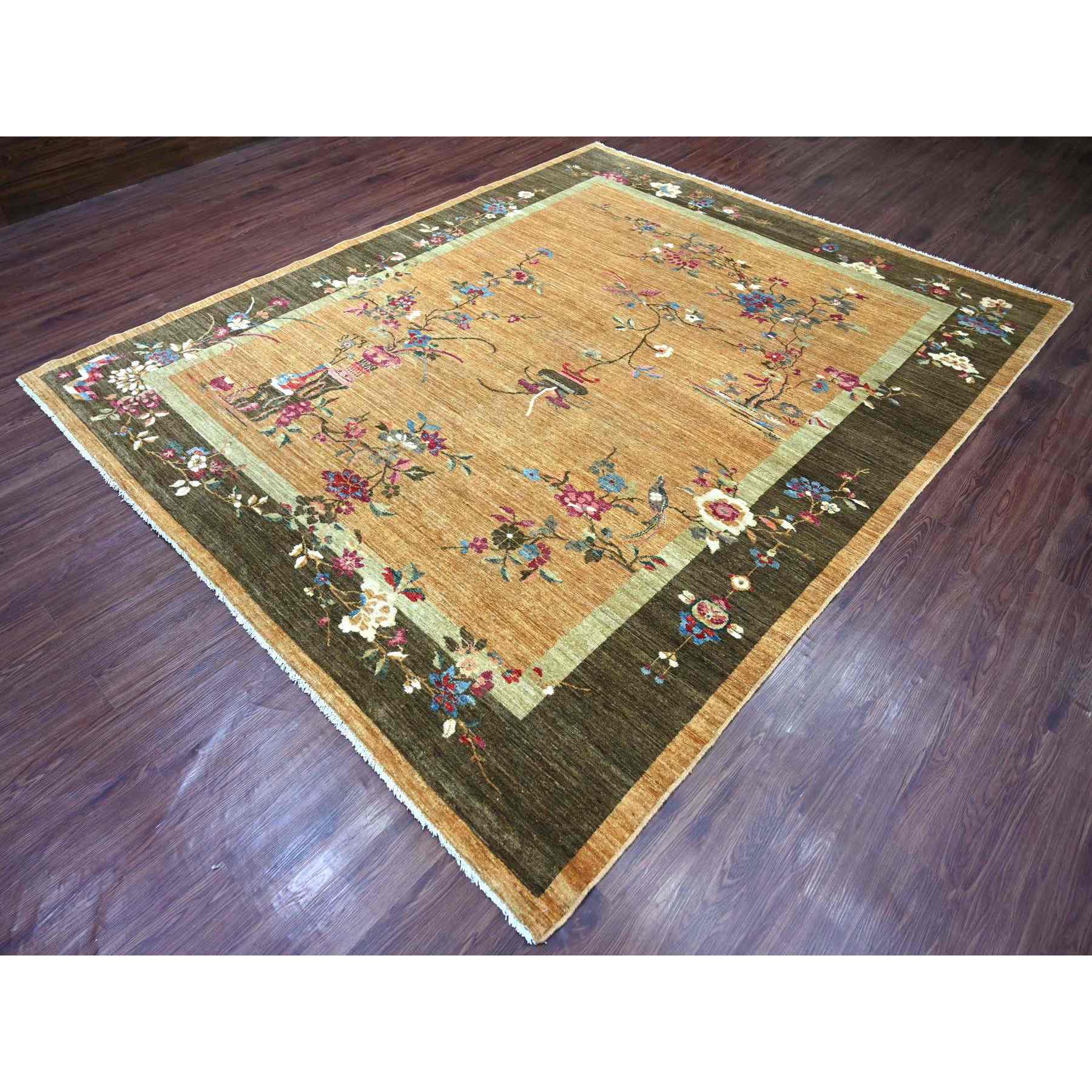 Oushak-And-Peshawar-Hand-Knotted-Rug-112115