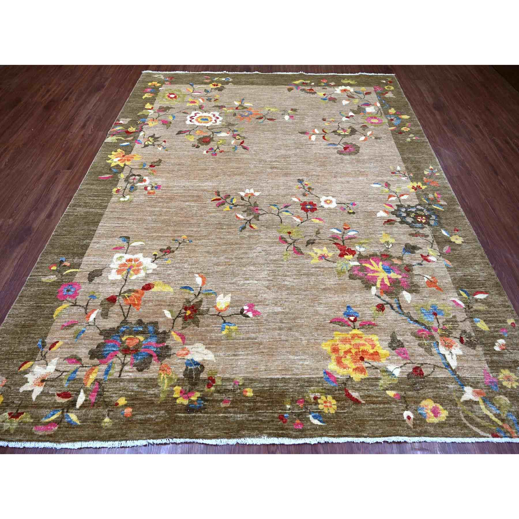 Oushak-And-Peshawar-Hand-Knotted-Rug-112120