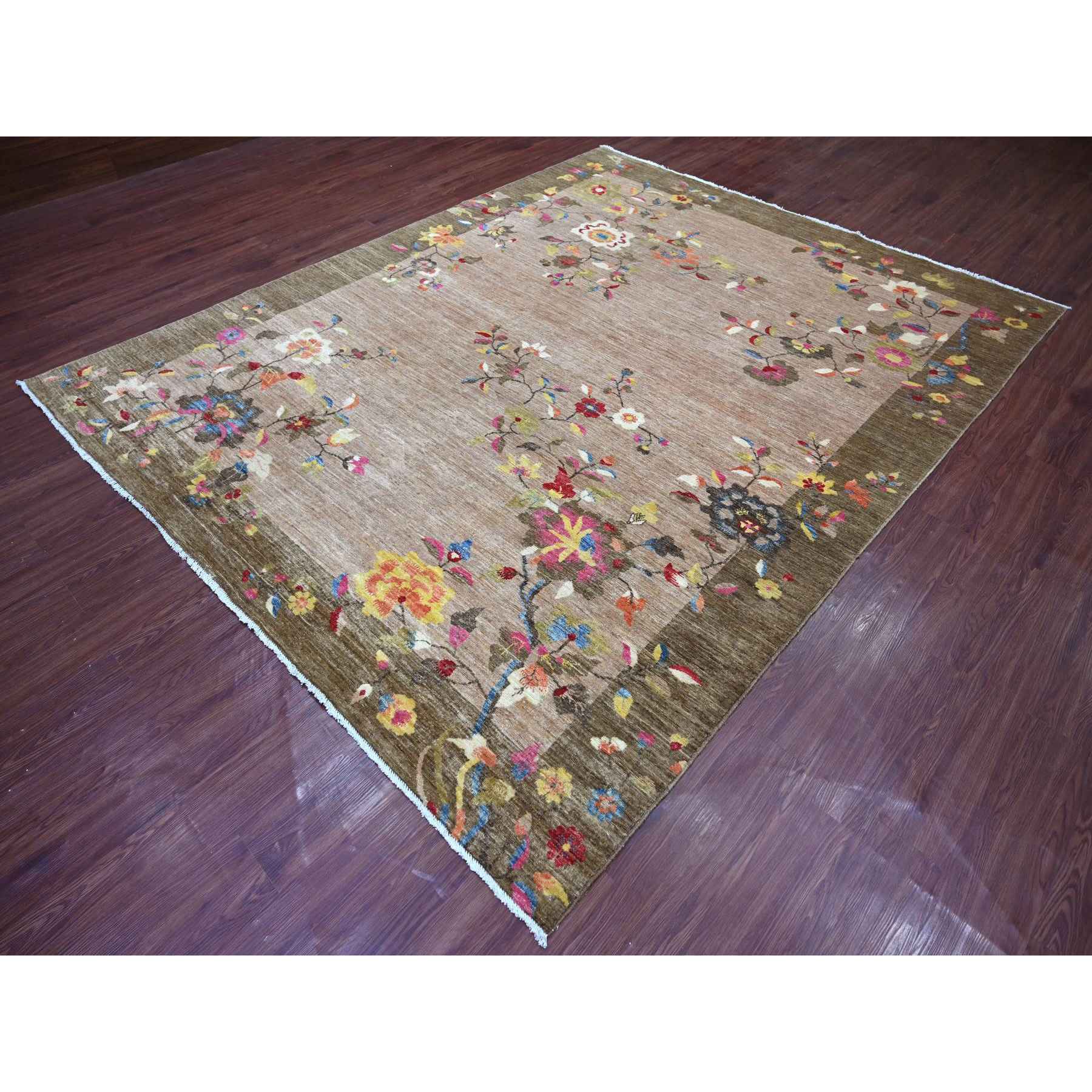 Oushak-And-Peshawar-Hand-Knotted-Rug-112120