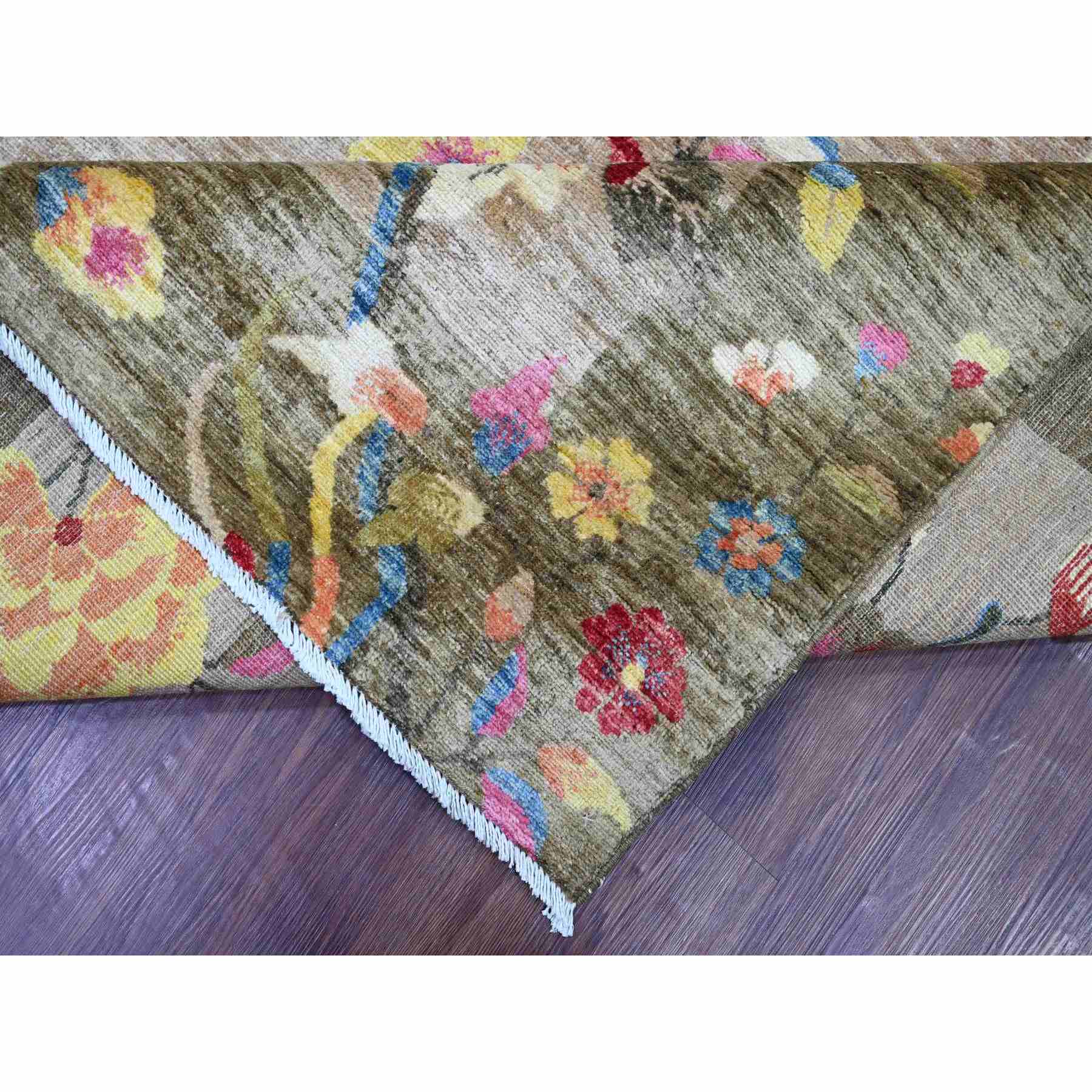 Oushak-And-Peshawar-Hand-Knotted-Rug-112120