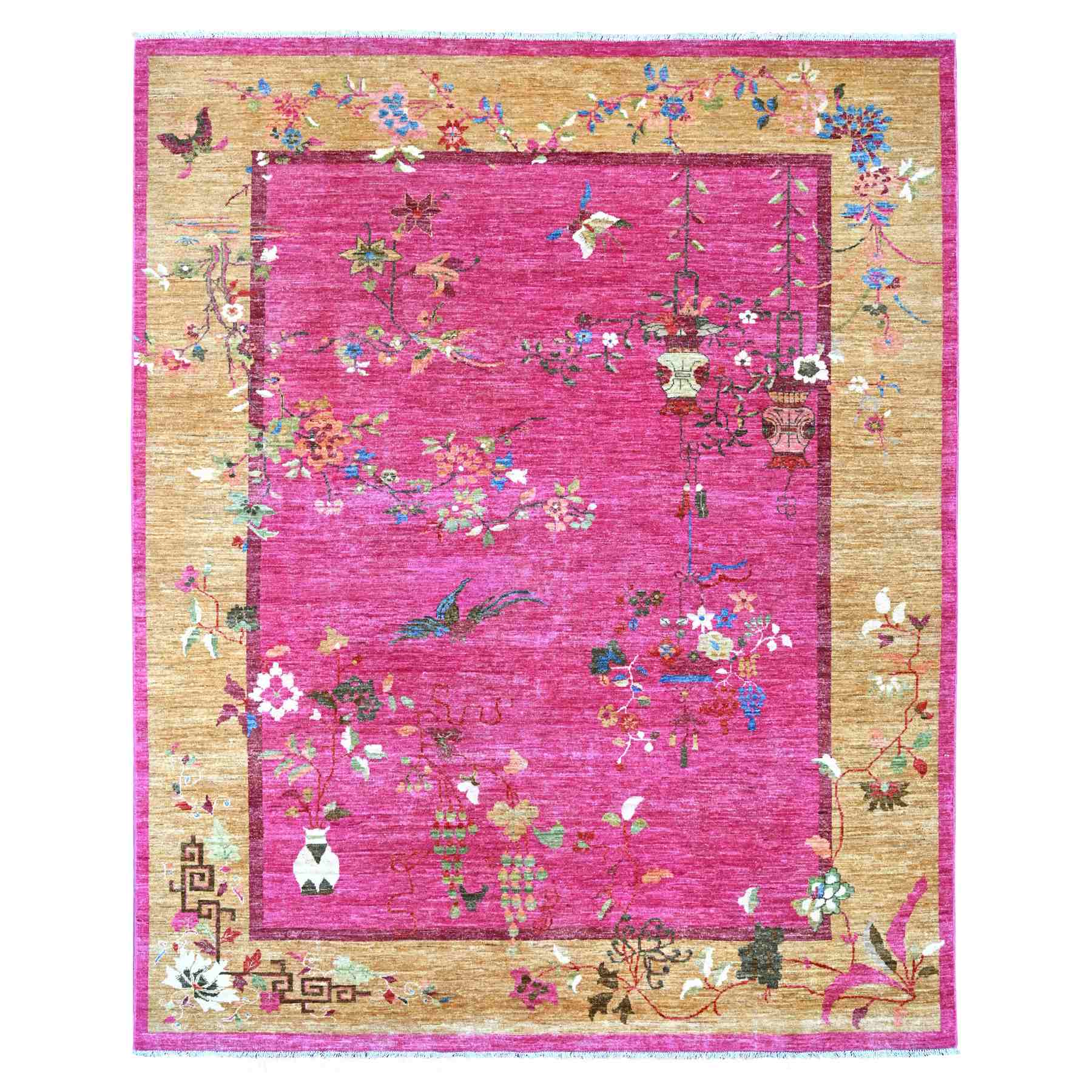 Oushak-And-Peshawar-Hand-Knotted-Rug-112125