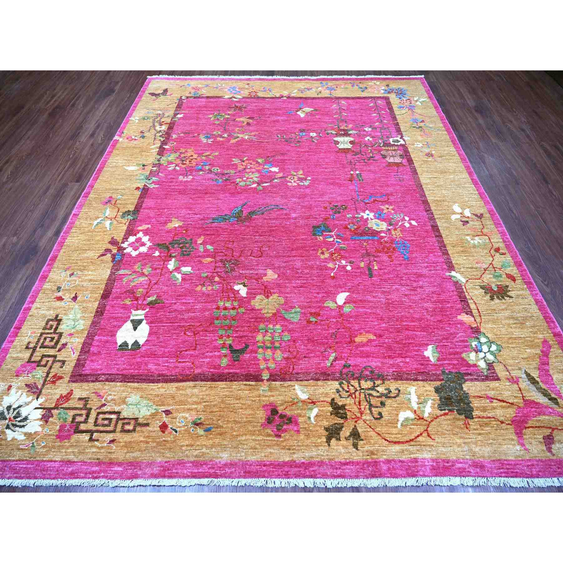 Oushak-And-Peshawar-Hand-Knotted-Rug-112125