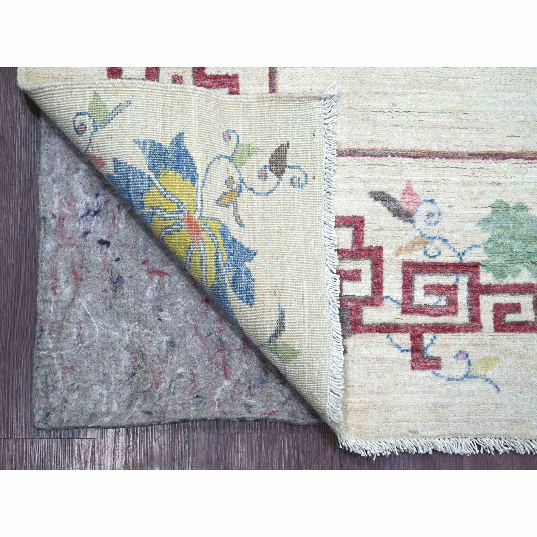 Oushak-And-Peshawar-Hand-Knotted-Rug-112130