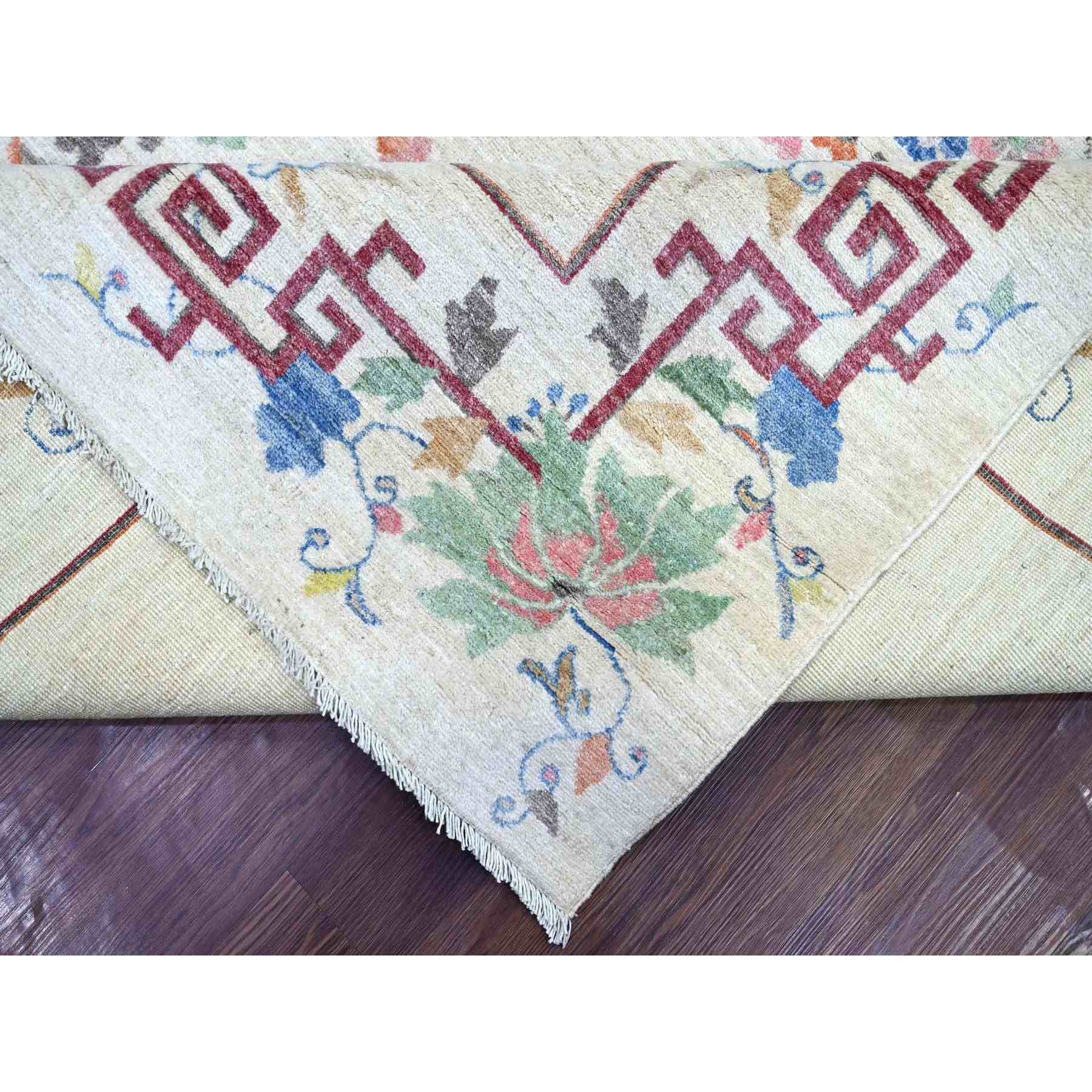 Oushak-And-Peshawar-Hand-Knotted-Rug-112130