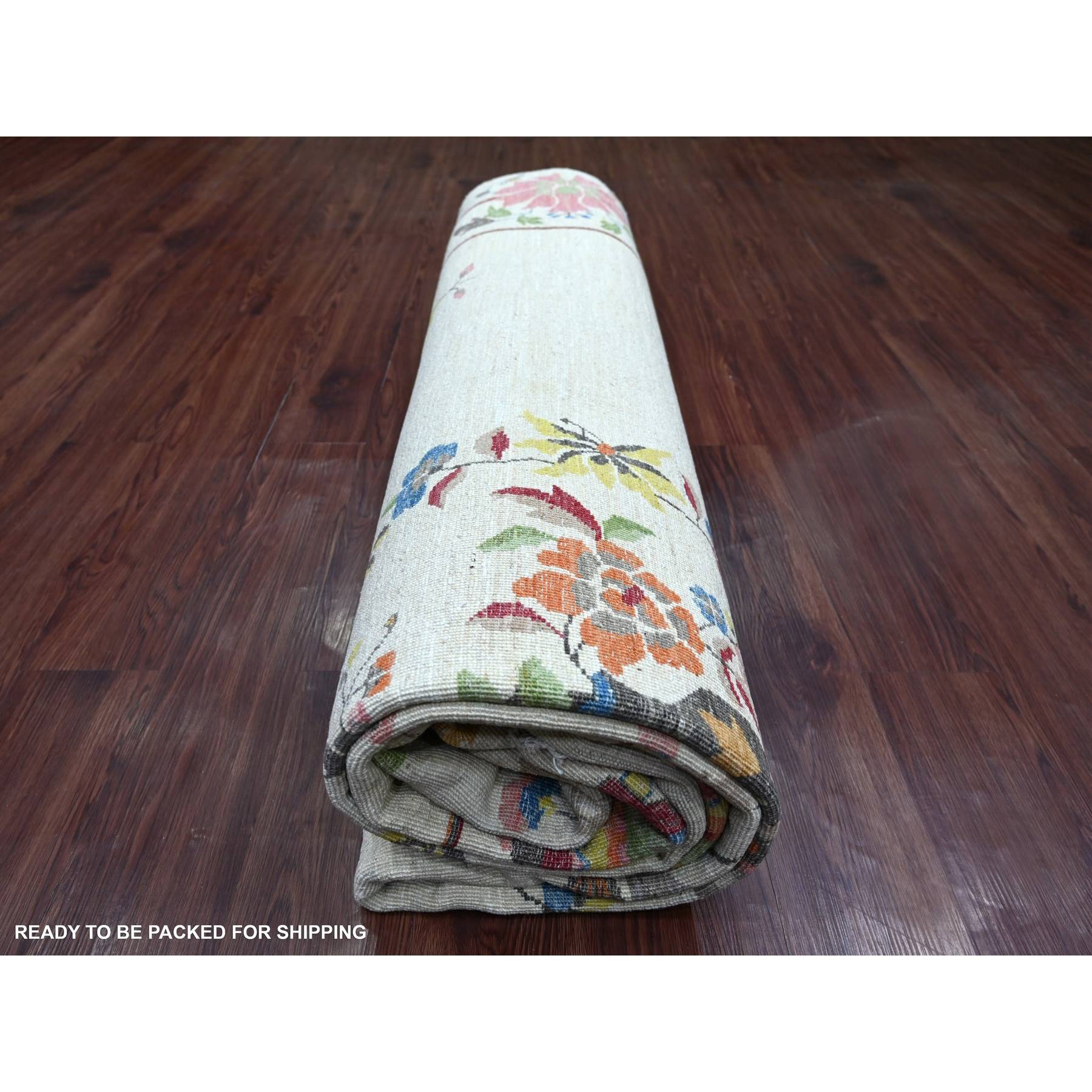 Oushak-And-Peshawar-Hand-Knotted-Rug-112130