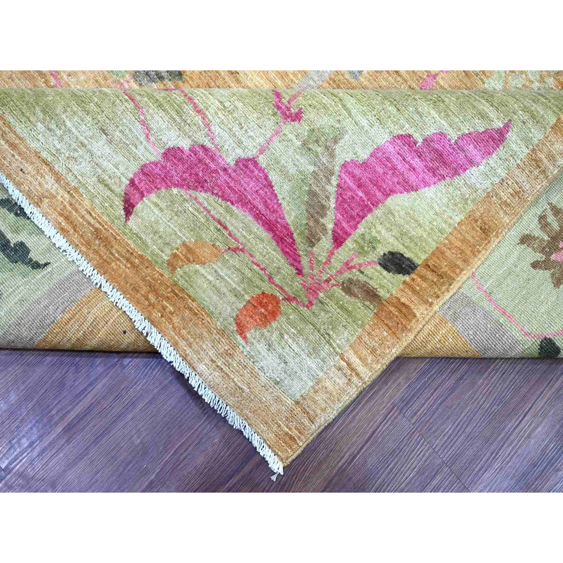 Oushak-And-Peshawar-Hand-Knotted-Rug-112135