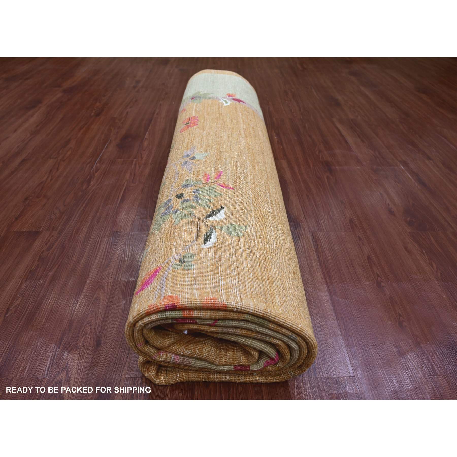 Oushak-And-Peshawar-Hand-Knotted-Rug-112135
