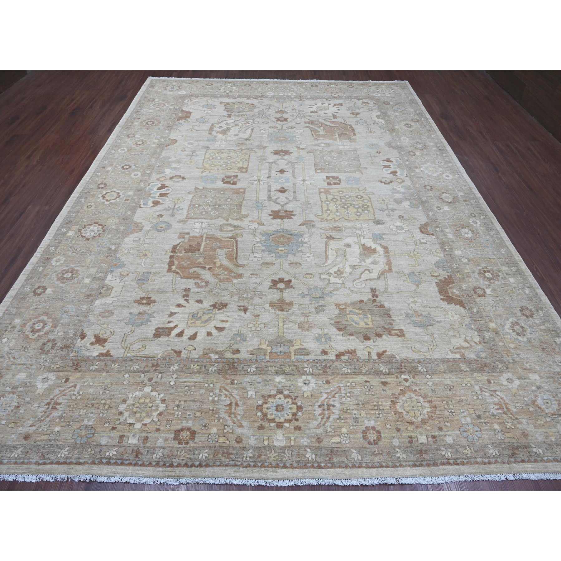 Oushak-And-Peshawar-Hand-Knotted-Rug-112200