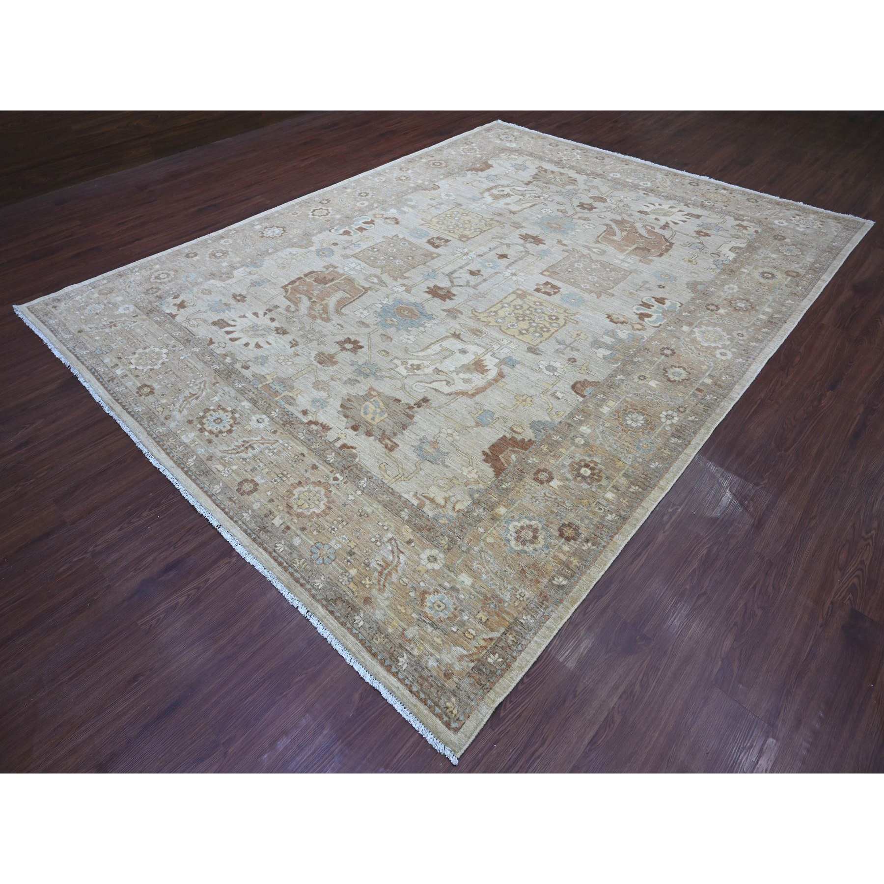 Oushak-And-Peshawar-Hand-Knotted-Rug-112200