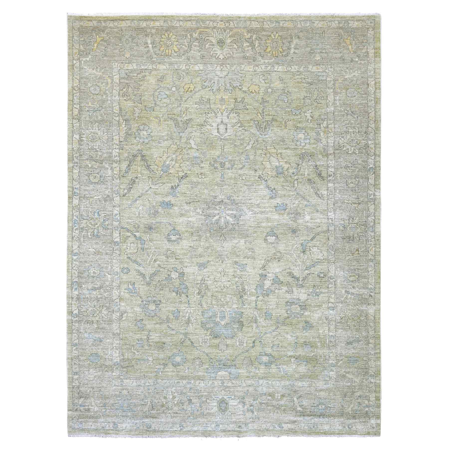 Oushak-And-Peshawar-Hand-Knotted-Rug-112205