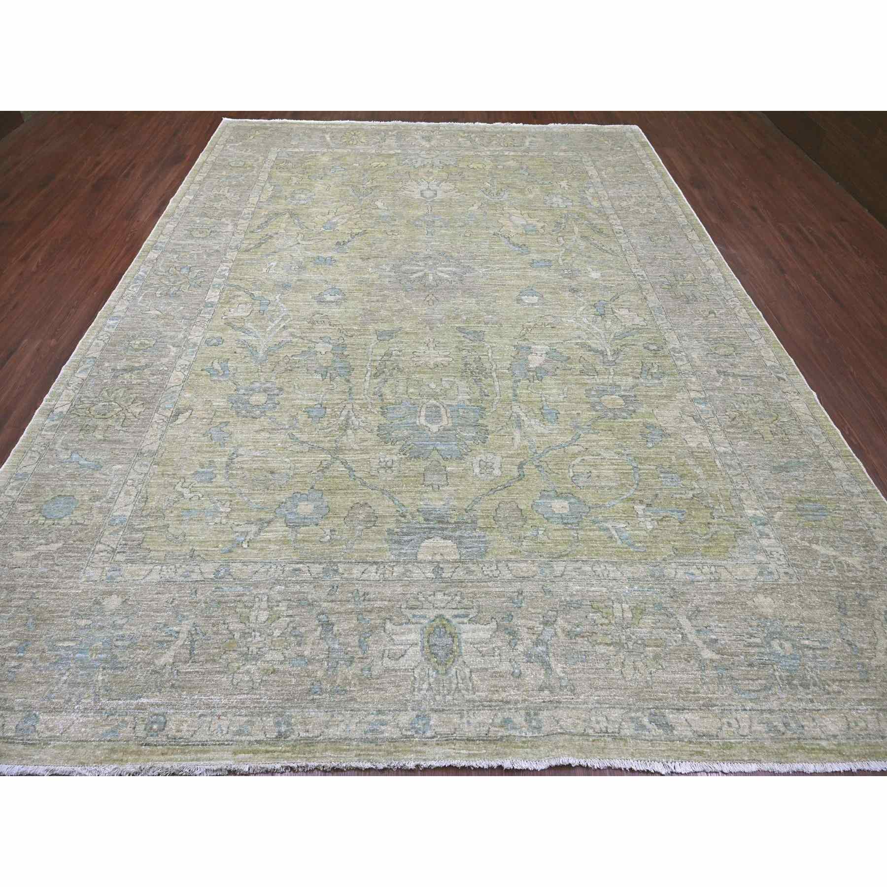 Oushak-And-Peshawar-Hand-Knotted-Rug-112205