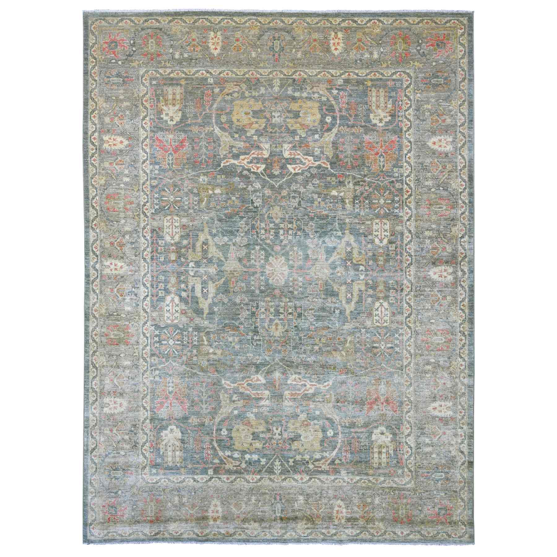 Oushak-And-Peshawar-Hand-Knotted-Rug-112210