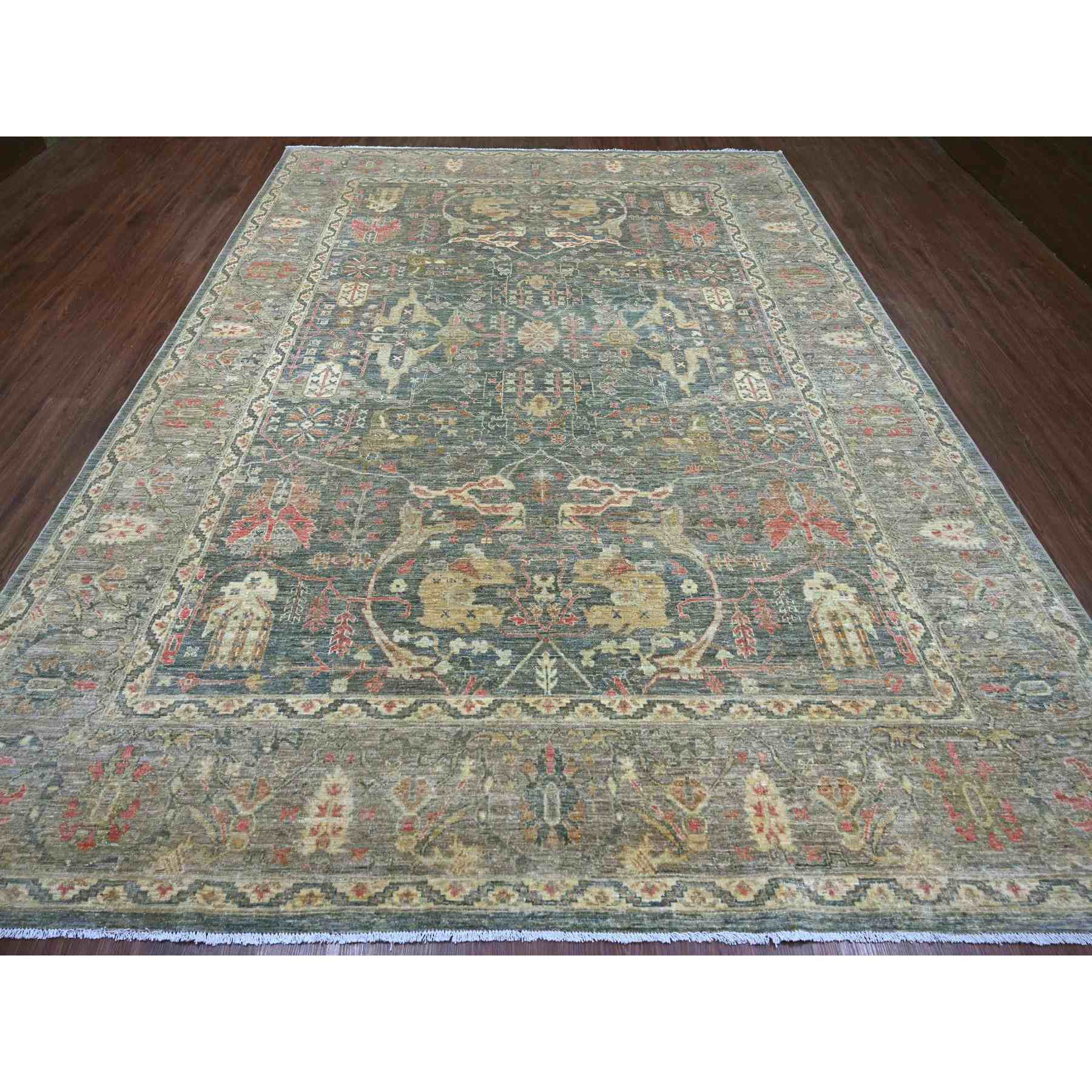 Oushak-And-Peshawar-Hand-Knotted-Rug-112210