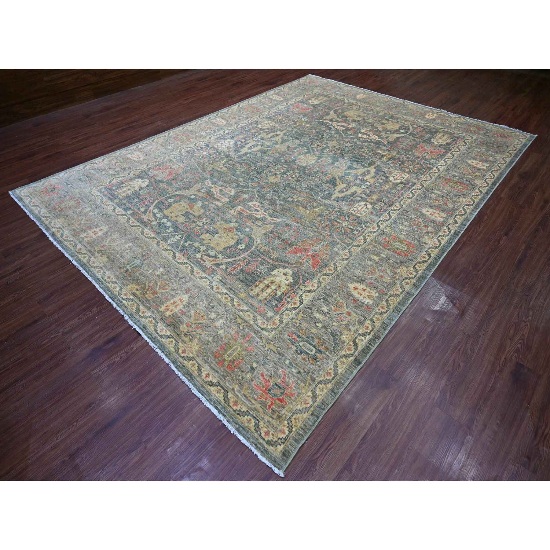 Oushak-And-Peshawar-Hand-Knotted-Rug-112210