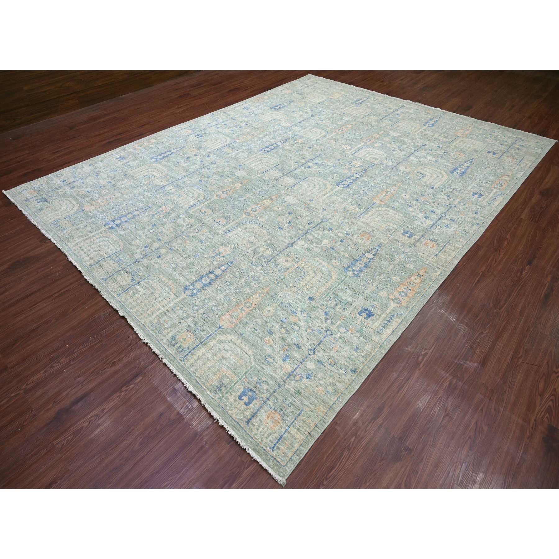 Oushak-And-Peshawar-Hand-Knotted-Rug-112215