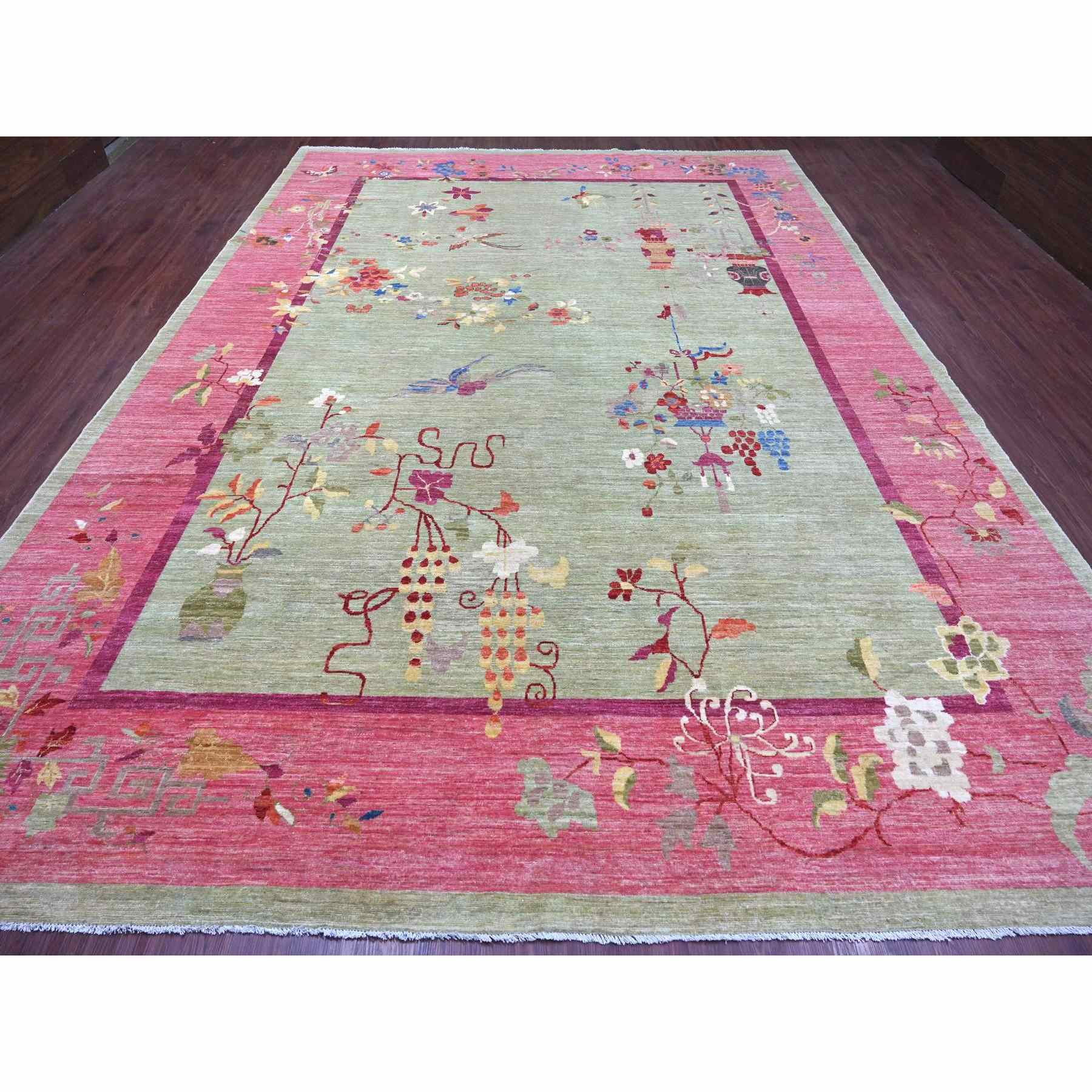 Oushak-And-Peshawar-Hand-Knotted-Rug-112270