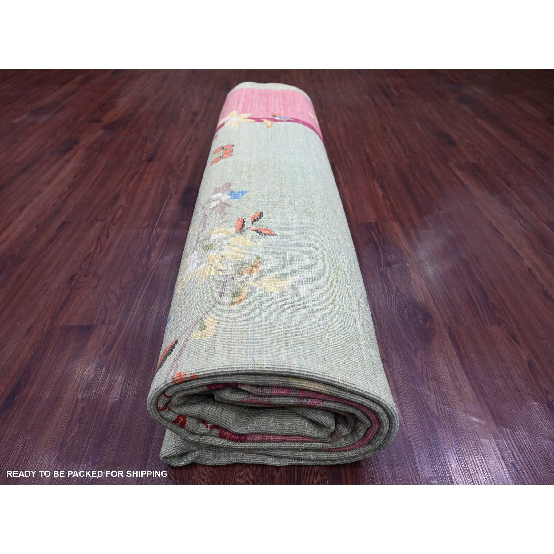 Oushak-And-Peshawar-Hand-Knotted-Rug-112270