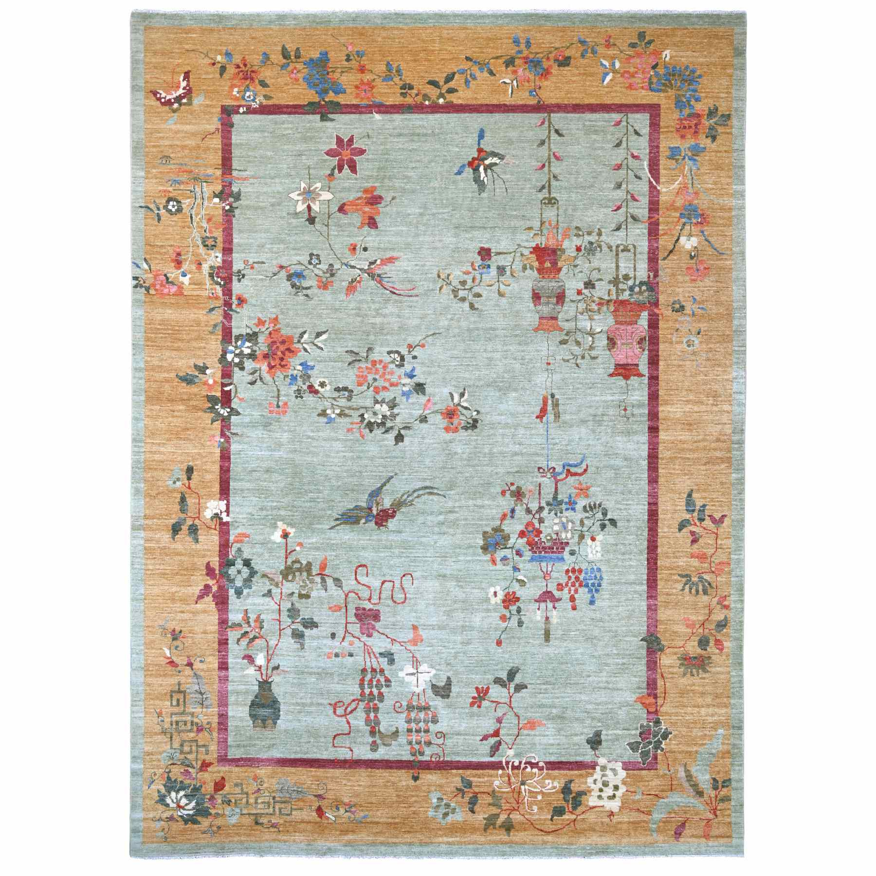 Oushak-And-Peshawar-Hand-Knotted-Rug-112275
